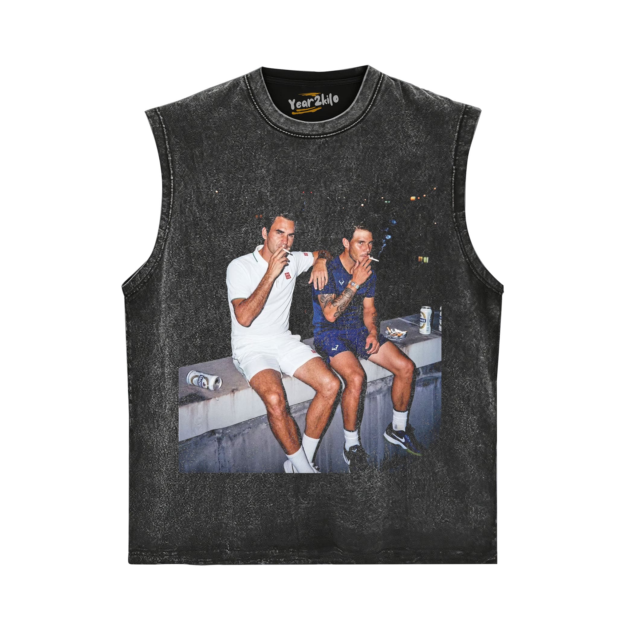 ROGER FEDERER & RAFAEL NADAL TENNIS LEGEND GRAPHIC V1 TANK TOP & TEE & LONG SLEEVE & LAYERED LS & HOODIE