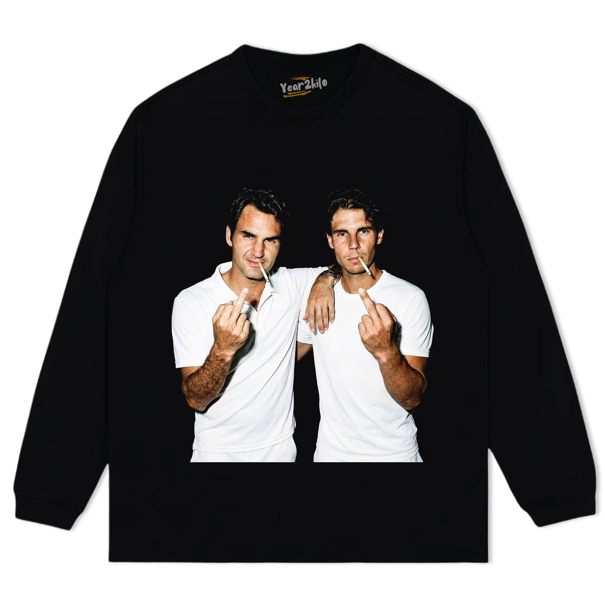 ROGER FEDERER & RAFAEL NADAL TENNIS LEGEND GRAPHIC V4 TANK TOP & TEE & LONG SLEEVE & LAYERED LS & HOODIE