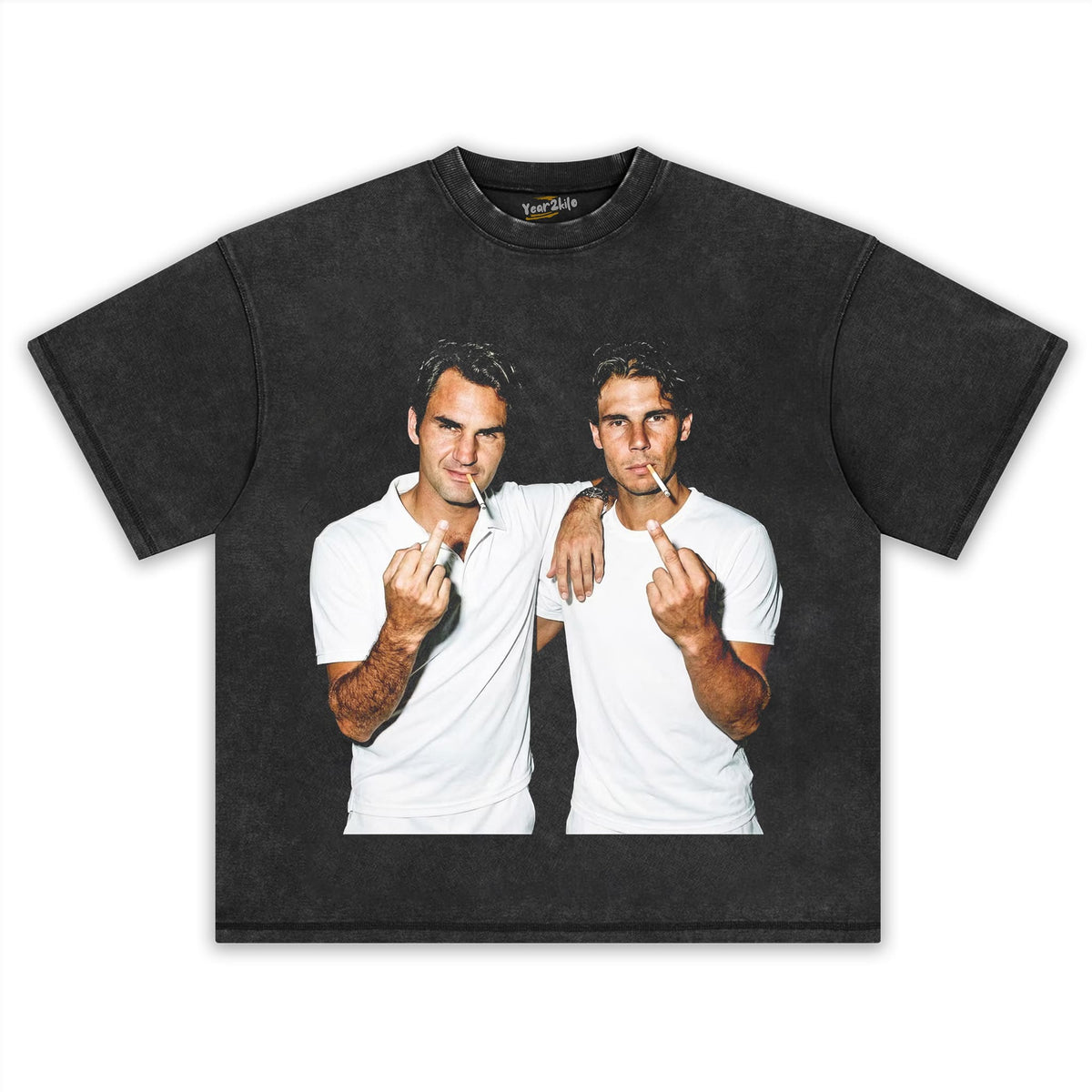 ROGER FEDERER & RAFAEL NADAL TENNIS LEGEND GRAPHIC V4 TANK TOP & TEE & LONG SLEEVE & LAYERED LS & HOODIE