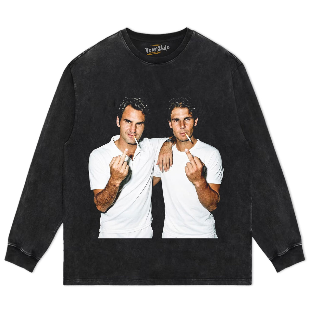 ROGER FEDERER & RAFAEL NADAL TENNIS LEGEND GRAPHIC V4 TANK TOP & TEE & LONG SLEEVE & LAYERED LS & HOODIE