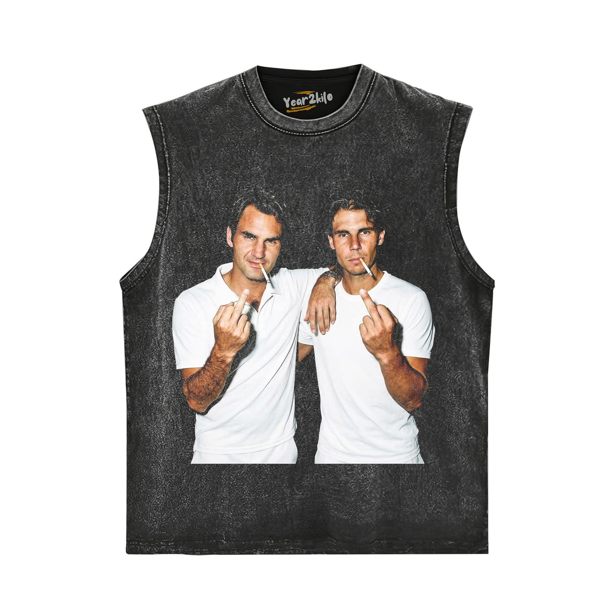 ROGER FEDERER & RAFAEL NADAL TENNIS LEGEND GRAPHIC V4 TANK TOP & TEE & LONG SLEEVE & LAYERED LS & HOODIE
