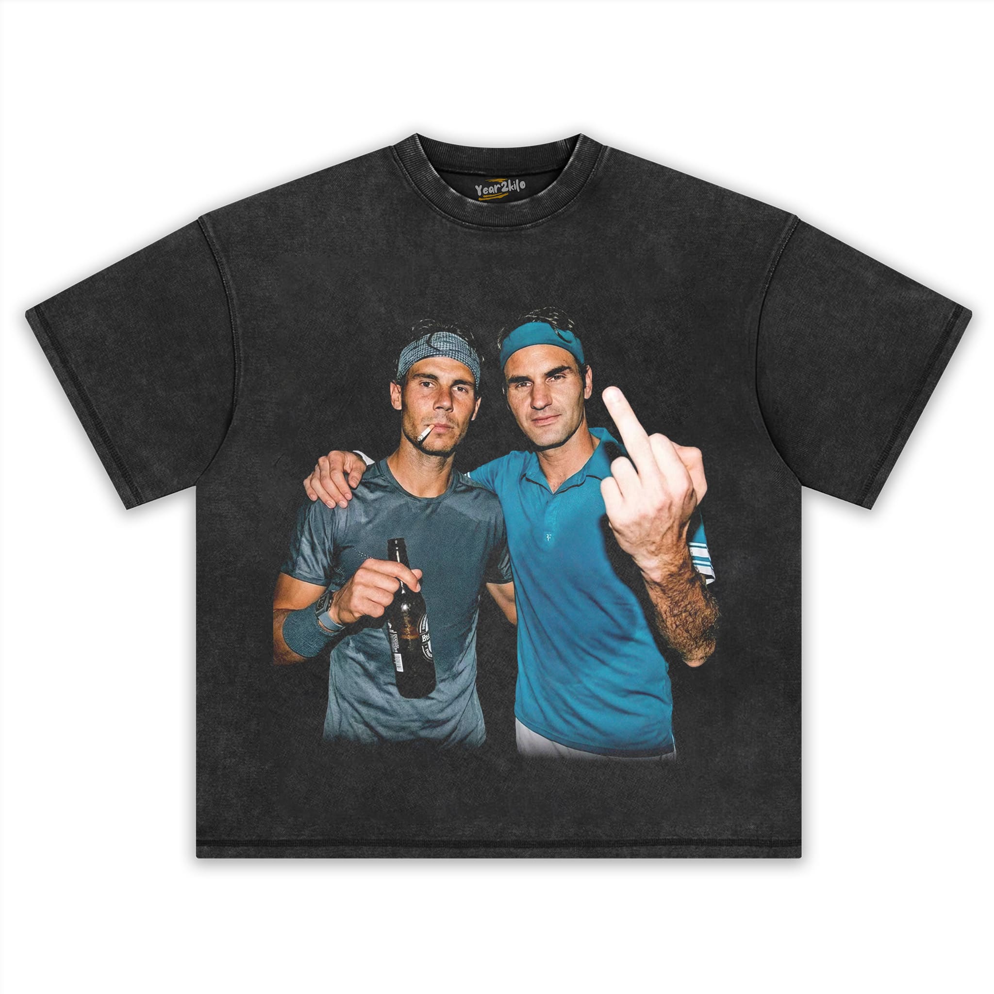 ROGER FEDERER & RAFAEL NADAL TENNIS LEGEND GRAPHIC V5 TANK TOP & TEE & LONG SLEEVE & LAYERED LS & HOODIE