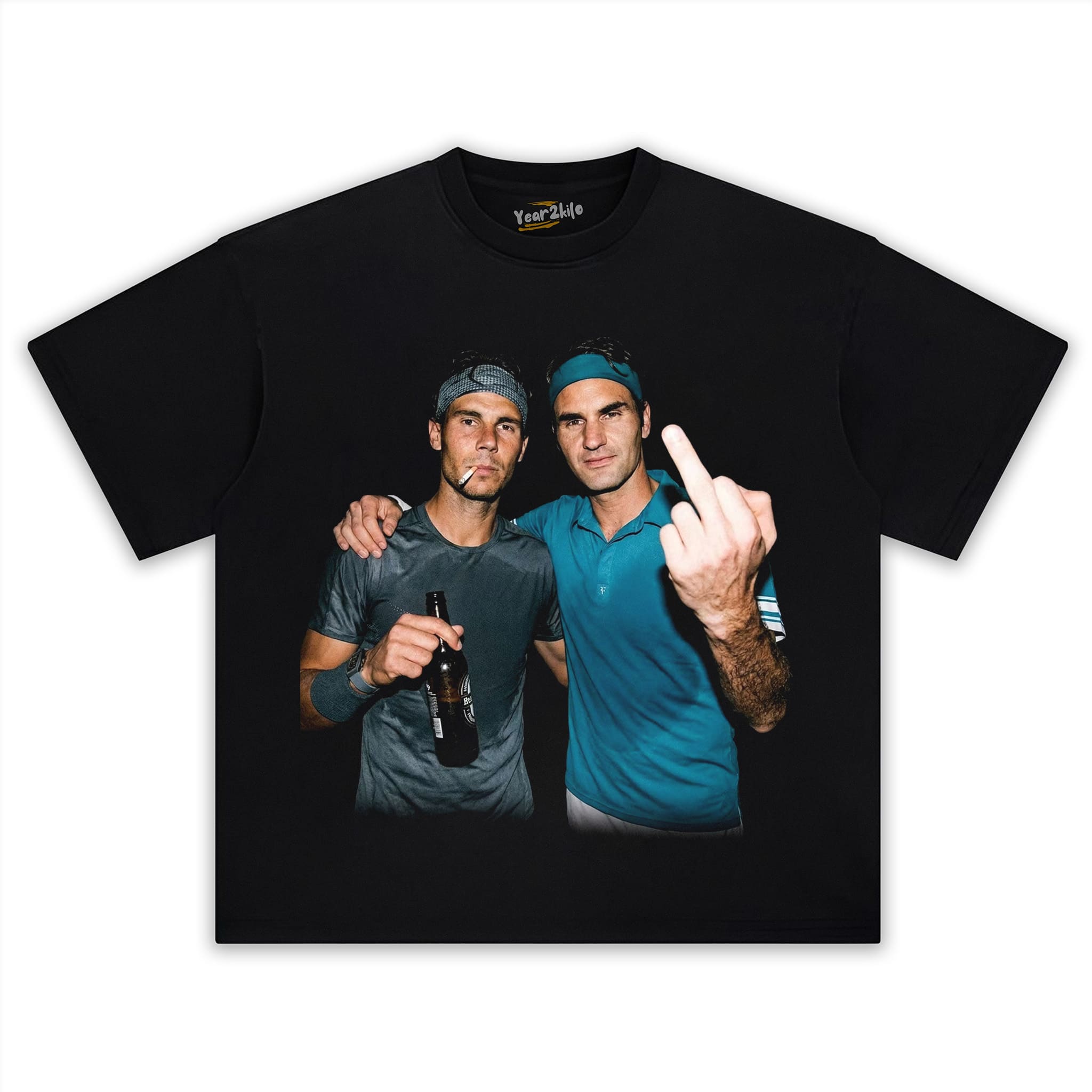 ROGER FEDERER & RAFAEL NADAL TENNIS LEGEND GRAPHIC V5 TANK TOP & TEE & LONG SLEEVE & LAYERED LS & HOODIE