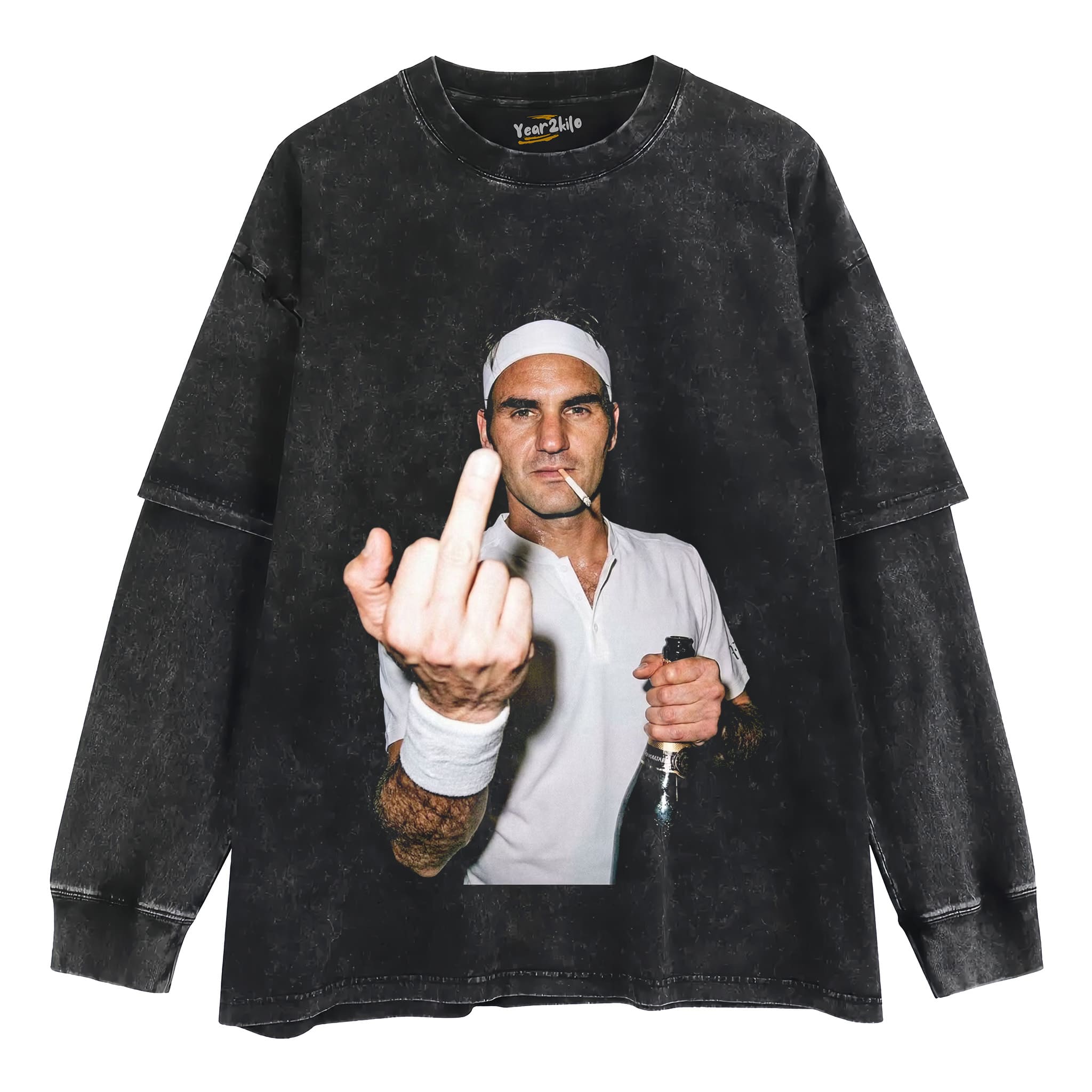 ROGER FEDERER TENNIS LEGEND GRAPHIC V3 TANK TOP & TEE & LONG SLEEVE & LAYERED LS & HOODIE