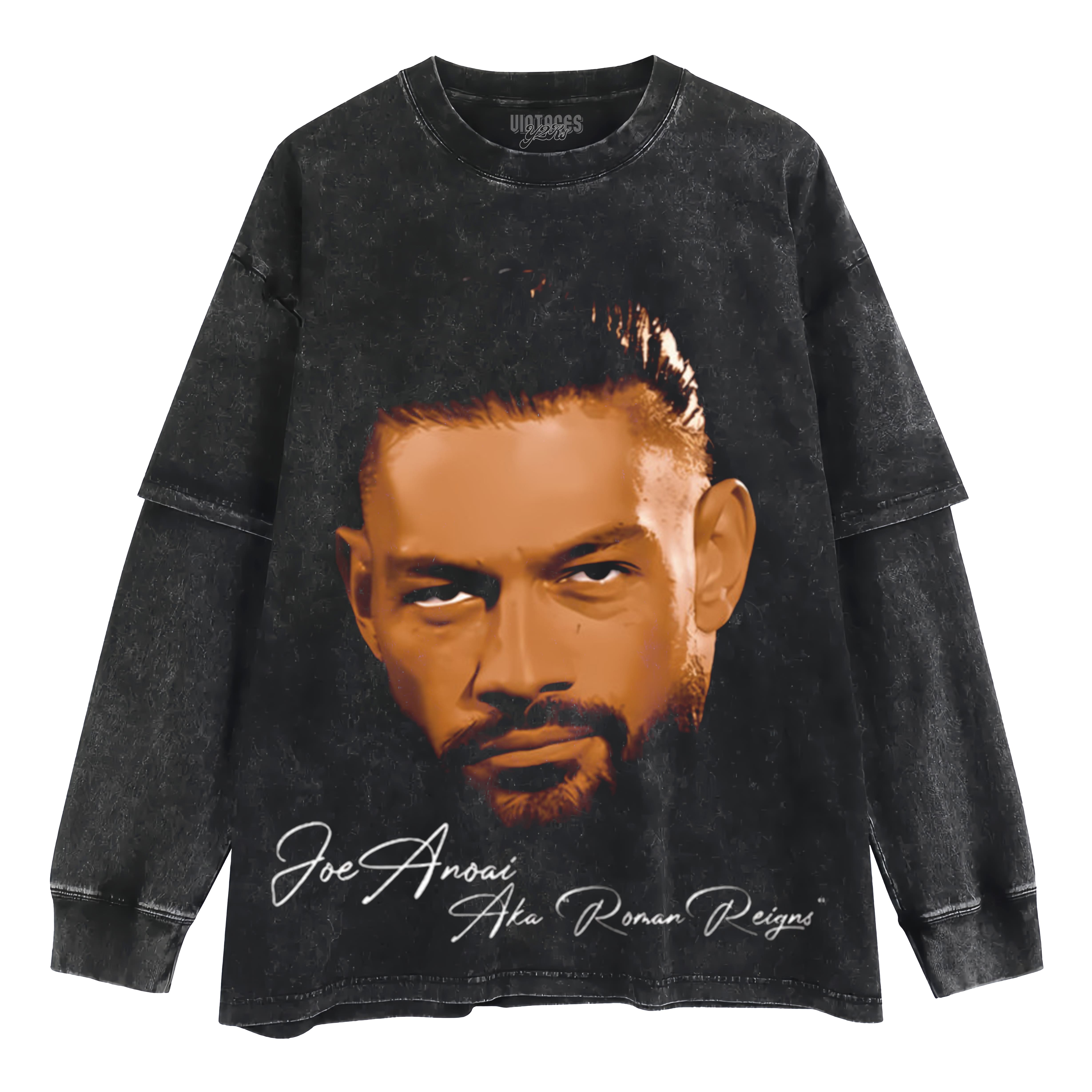 ROMAN REIGNS BIG FACE LAYERED LONG SLEEVE