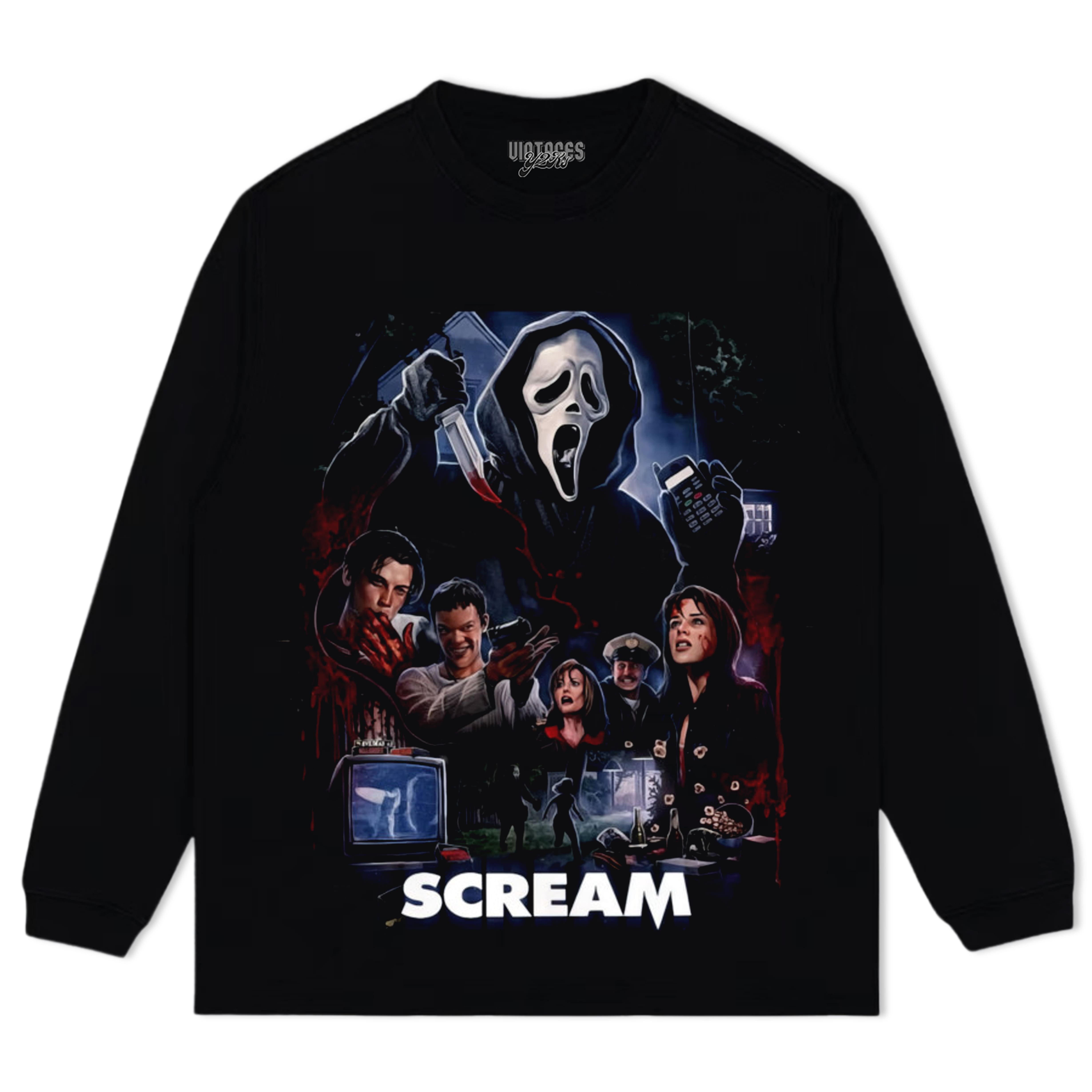 SCREAM HORROR MOVIE TEE & LS & HOODIE