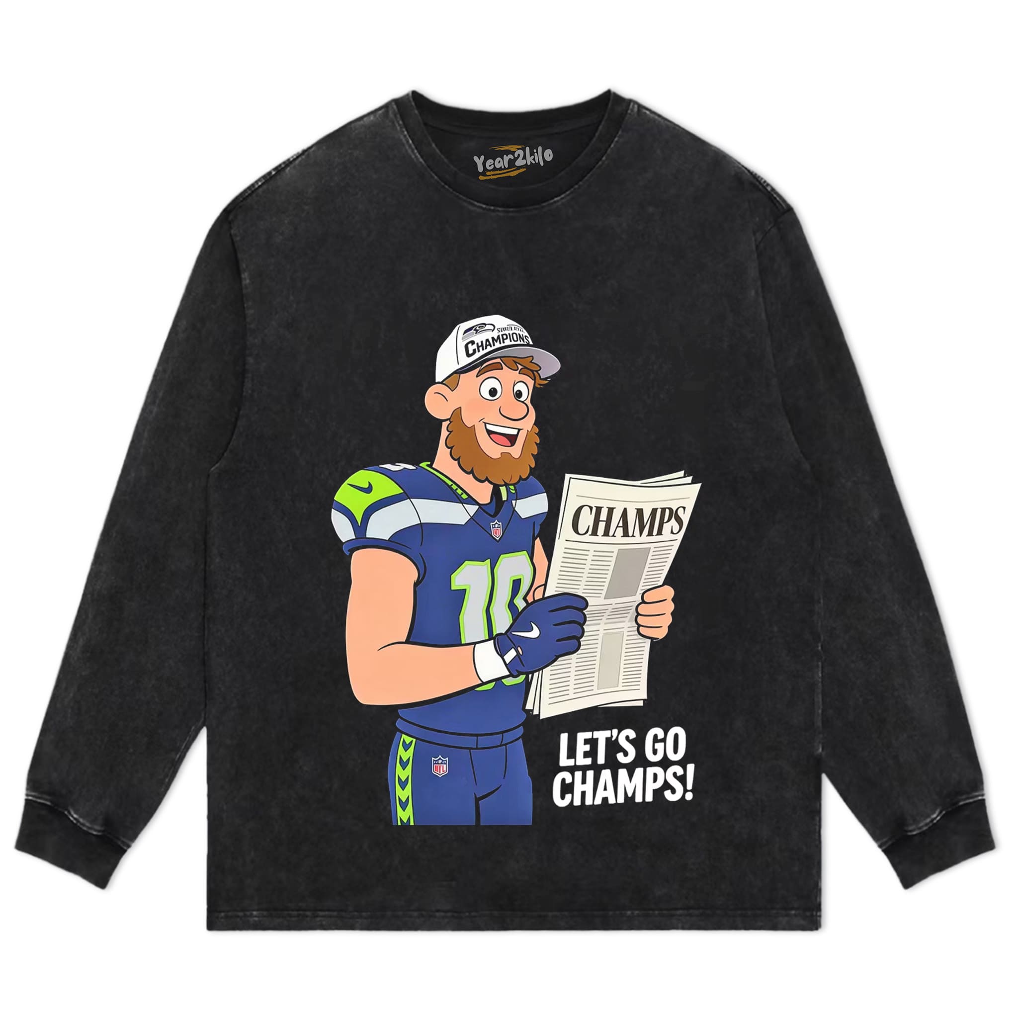 SEATTLE SEAHAWKS SUPER BOWL CHAMPIONS CYBORG GRAPHIC TANK TOP & TEE & LONG SLEEVE & LAYERED LS & HOODIE