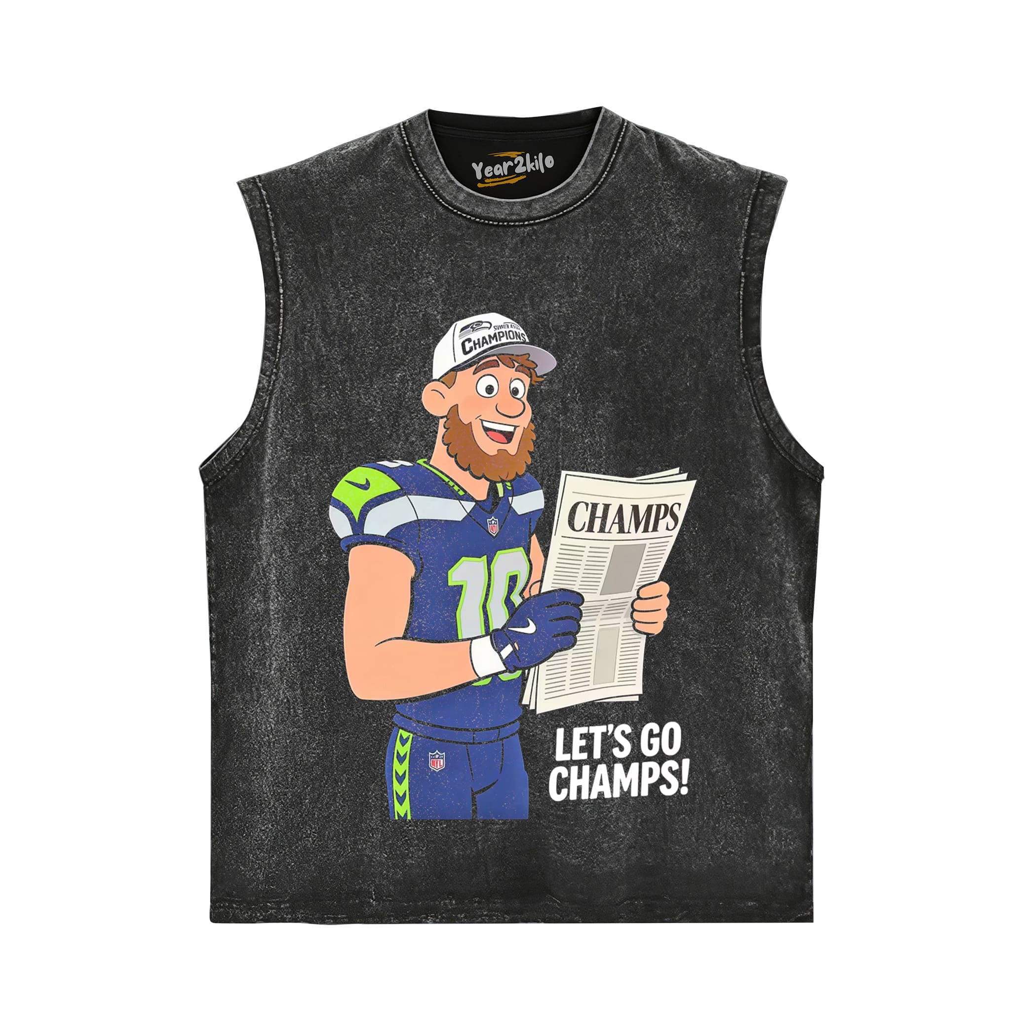 SEATTLE SEAHAWKS SUPER BOWL CHAMPIONS CYBORG GRAPHIC TANK TOP & TEE & LONG SLEEVE & LAYERED LS & HOODIE