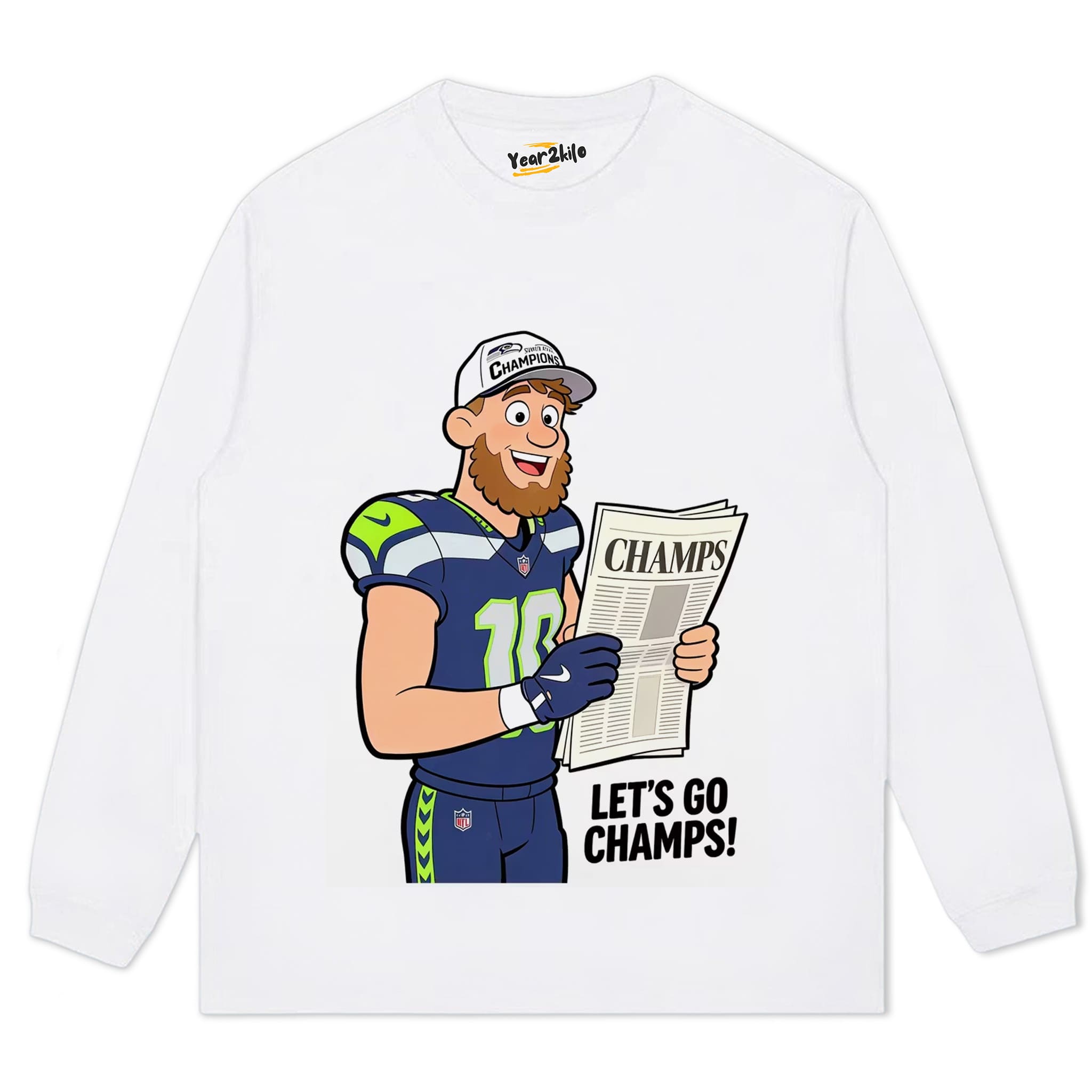 SEATTLE SEAHAWKS SUPER BOWL CHAMPIONS CYBORG GRAPHIC TANK TOP & TEE & LONG SLEEVE & LAYERED LS & HOODIE