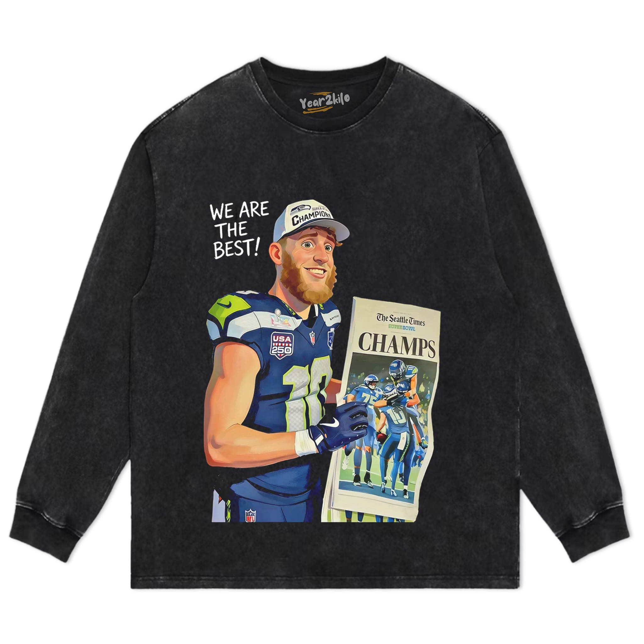 SEATTLE SEAHAWKS SUPER BOWL CHAMPIONS CYBORG GRAPHIC V1 TANK TOP & TEE & LONG SLEEVE & LAYERED LS & HOODIE