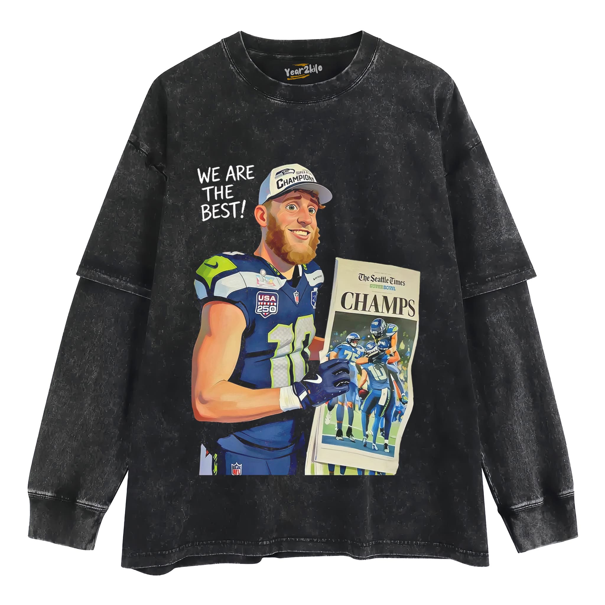 SEATTLE SEAHAWKS SUPER BOWL CHAMPIONS CYBORG GRAPHIC V1 TANK TOP & TEE & LONG SLEEVE & LAYERED LS & HOODIE