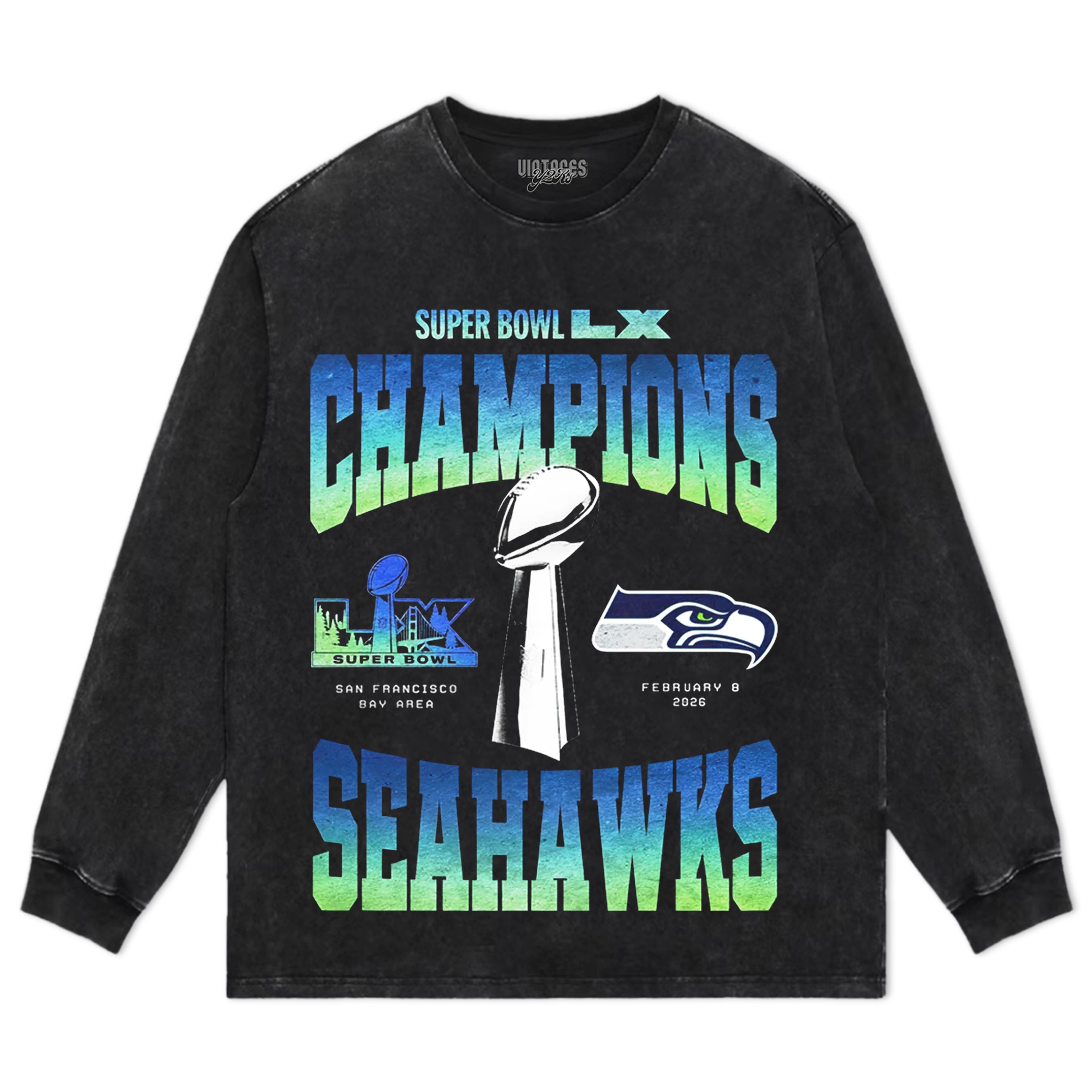 SEATTLE SEAHAWKS & SUPER BOWL LX CHAMPION V3 TEE & LS & HOODIE