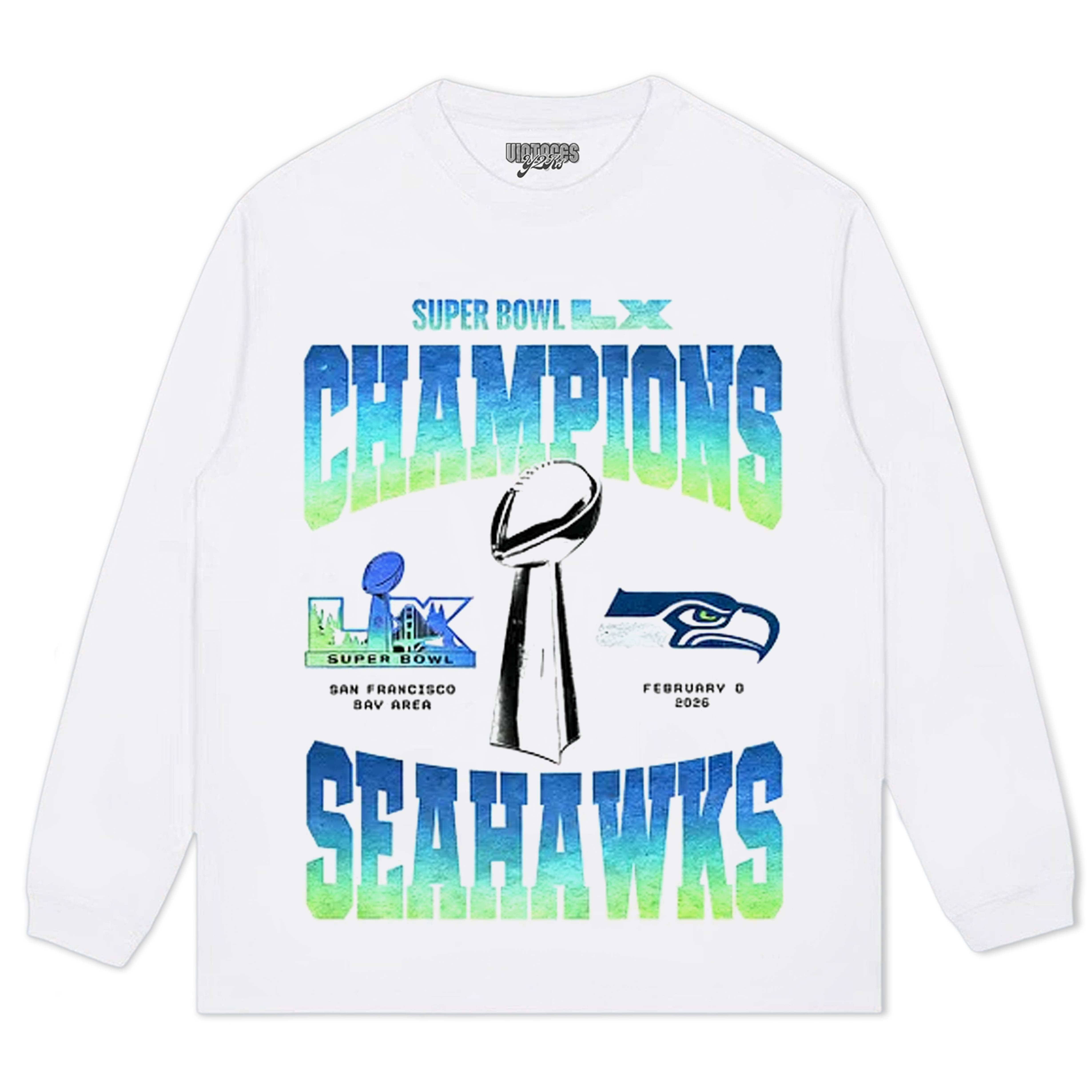 SEATTLE SEAHAWKS & SUPER BOWL LX CHAMPION V3 TEE & LS & HOODIE