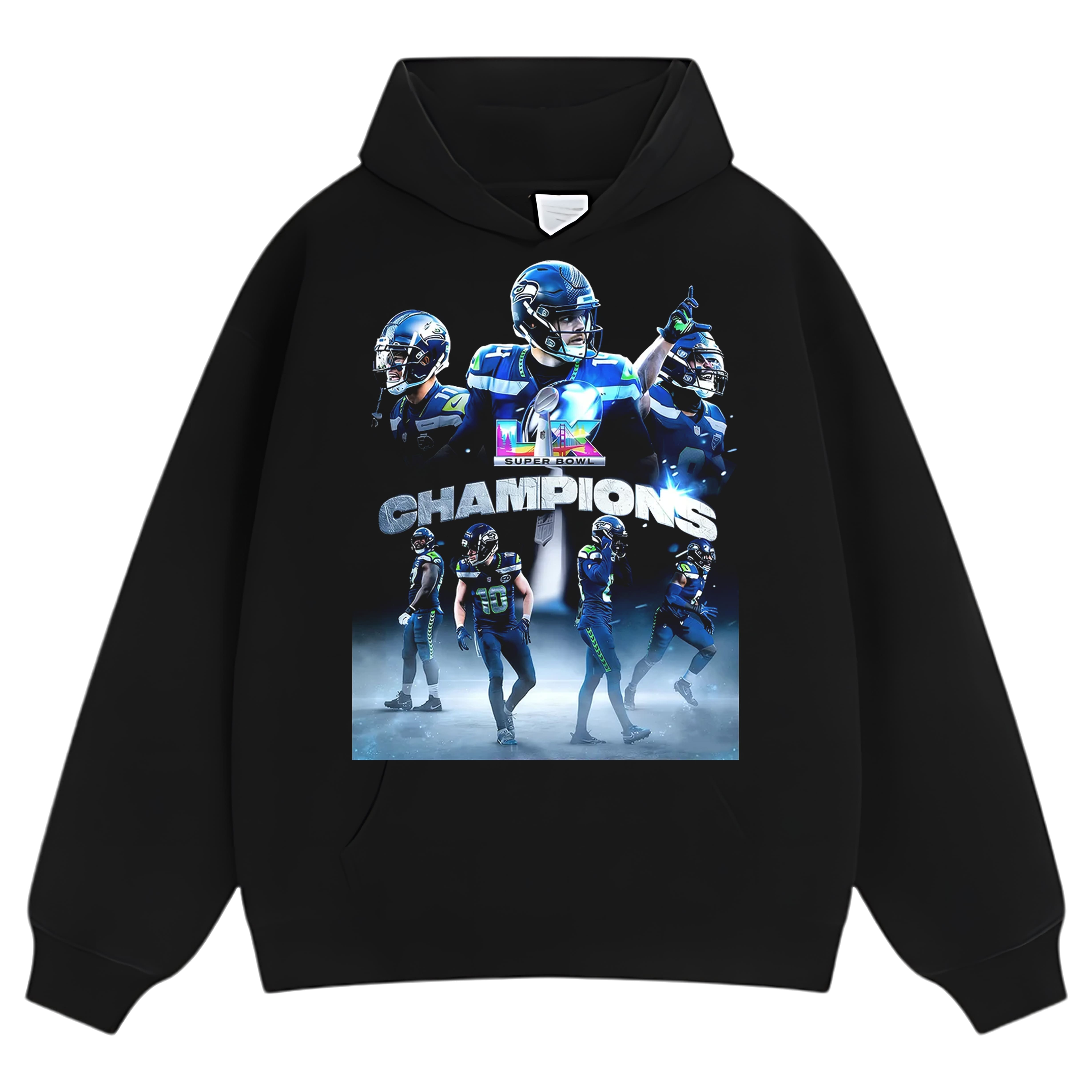 SEATTLE SEAHAWKS & SUPER BOWL LX CHAMPION V4 TEE & LS & HOODIE