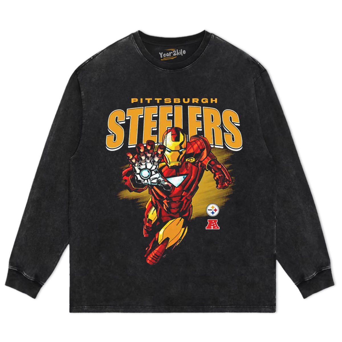 STEELERS X IRON MAN TANK TOP & TEE & LONG SLEEVE & LAYERED LS & HOODIE