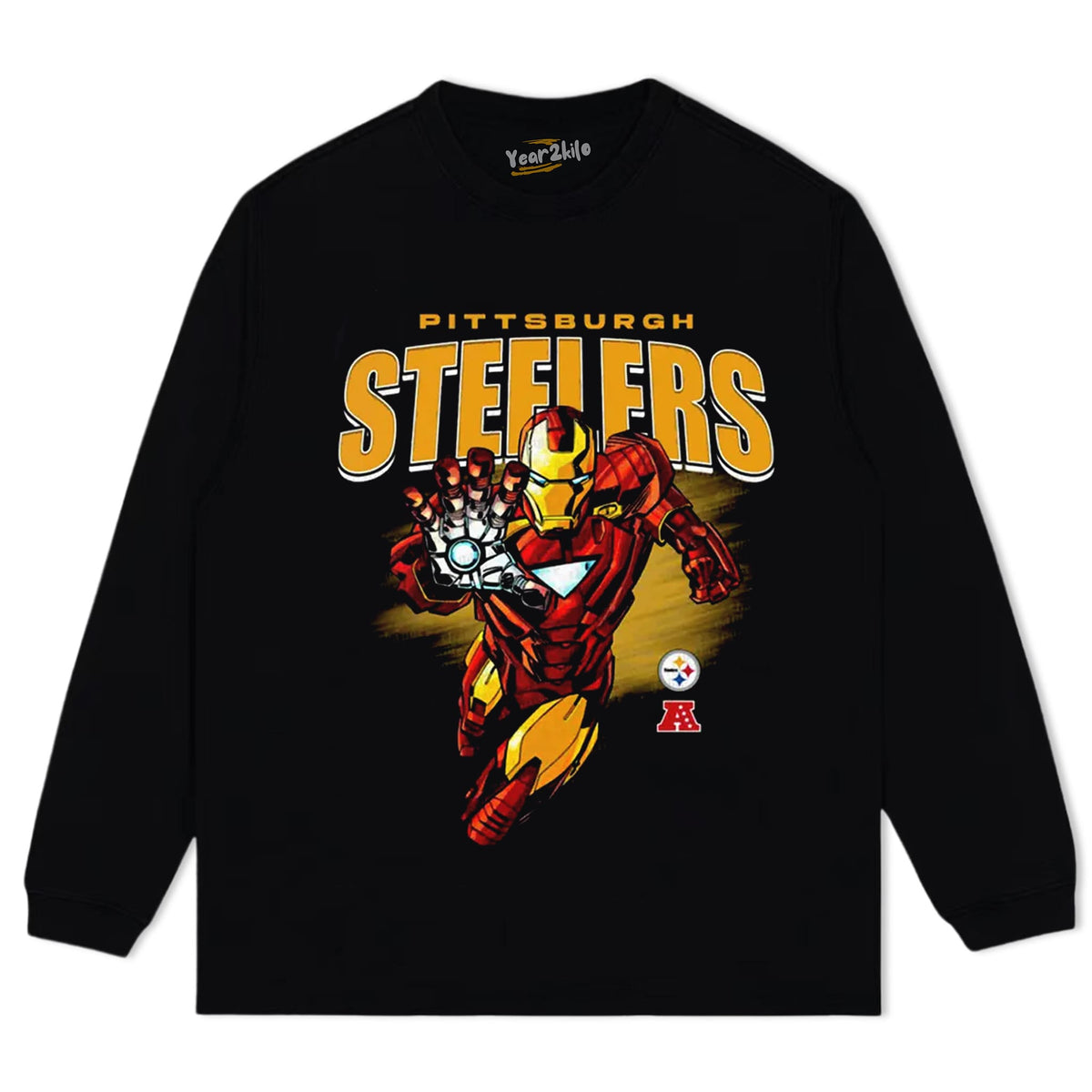STEELERS X IRON MAN TANK TOP & TEE & LONG SLEEVE & LAYERED LS & HOODIE