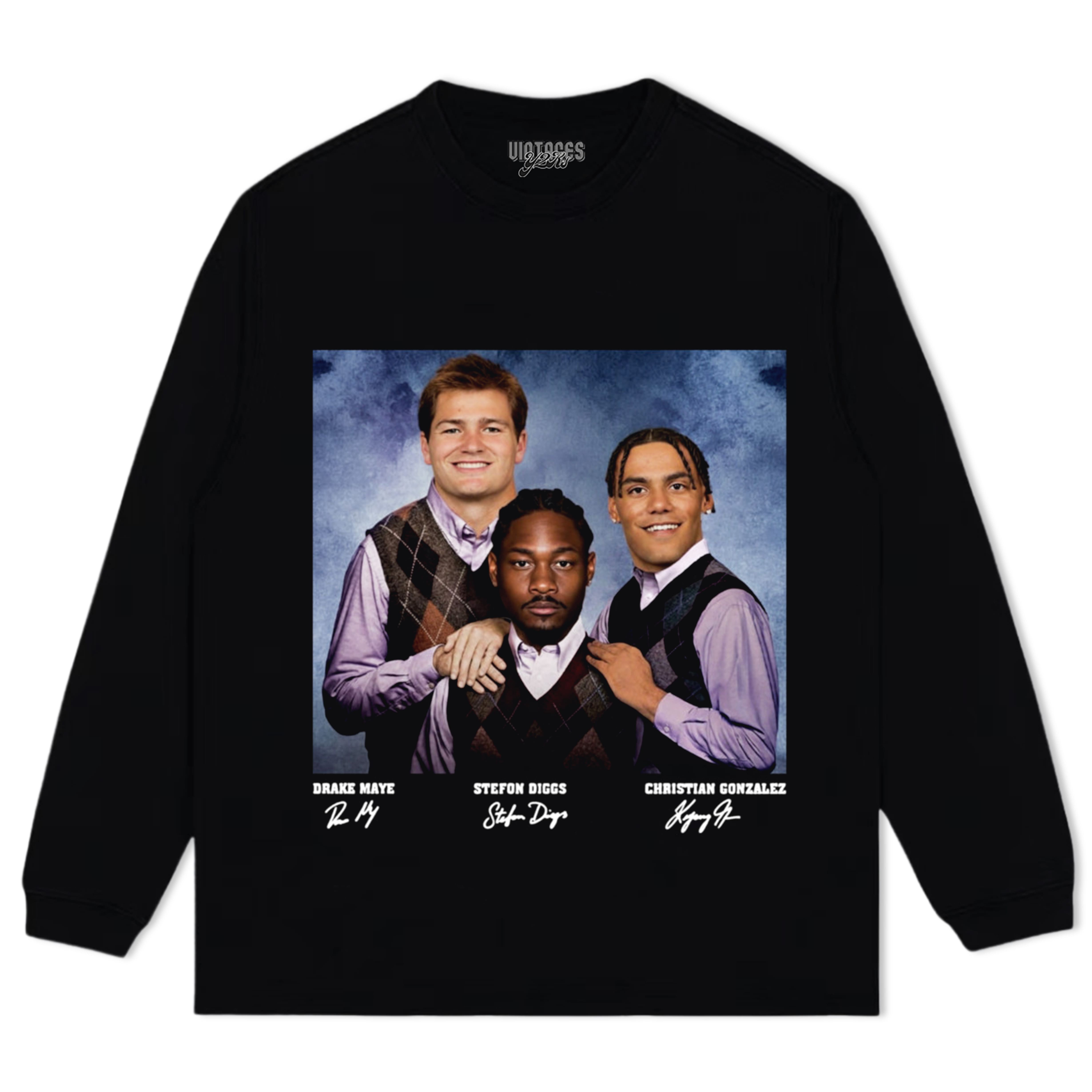 STEFON DIGGS & DRAKE MAYE & CHRISTIAN GONZALEZ NEW ENGLAND FOOTBALL STEP BROTHERS TEE & LS & HOODIE