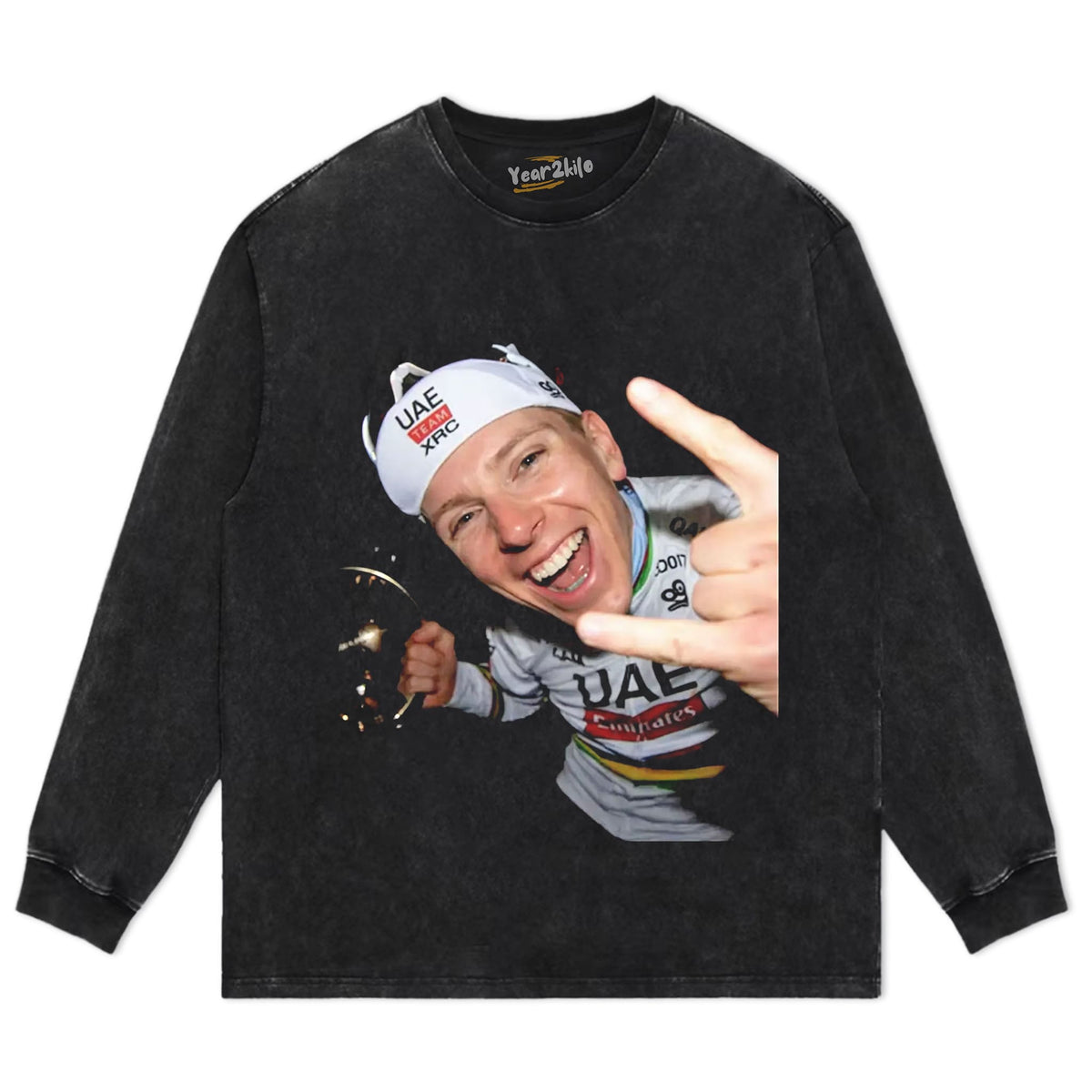 TADEJ POGAČAR 2026 VINTAGE CRYING V1 TANK TOP & TEE & LONG SLEEVE & LAYERED LS & HOODIE