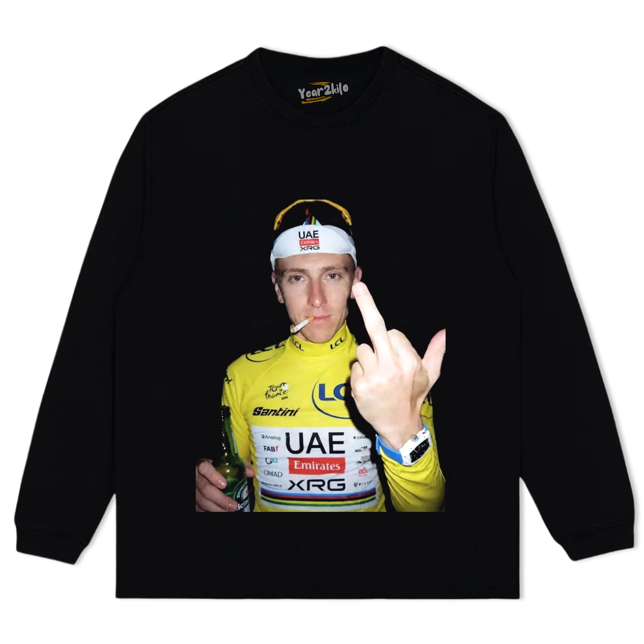 TADEJ POGAČAR YELLOW JERSEY TANK TOP & TEE & LONG SLEEVE & LAYERED LS & HOODIE