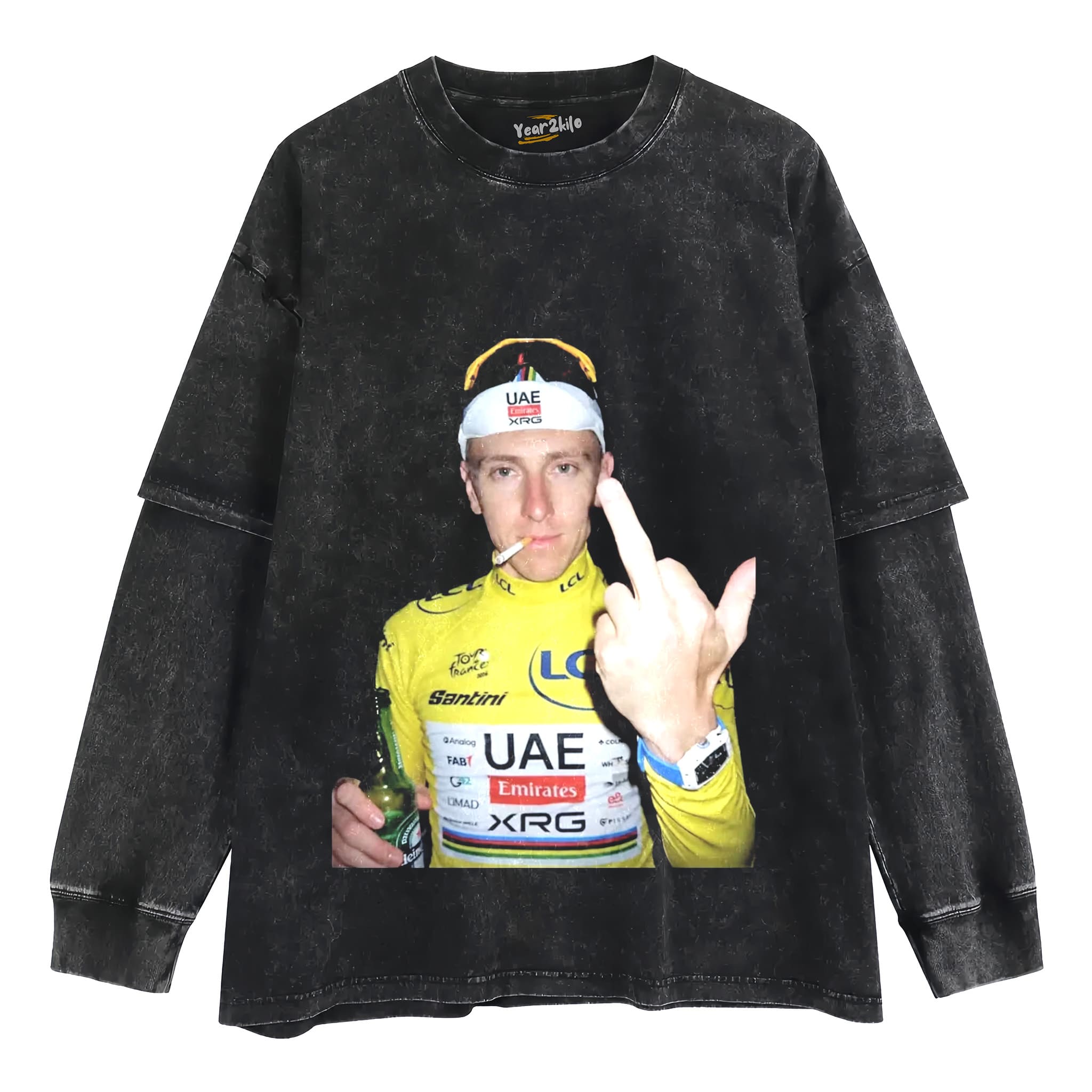 TADEJ POGAČAR YELLOW JERSEY TANK TOP & TEE & LONG SLEEVE & LAYERED LS & HOODIE