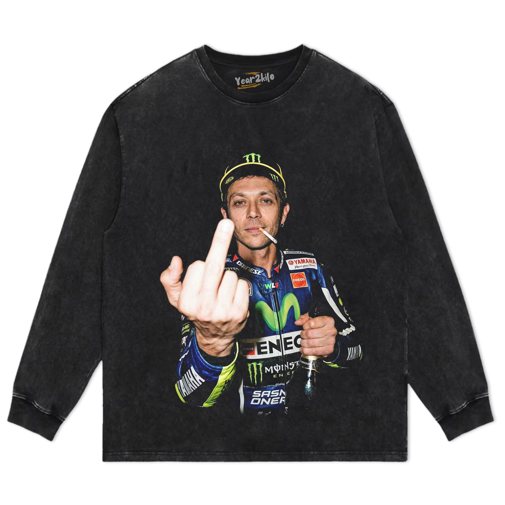 THE DOCTOR VALENTINO ROSSI #46 GOAT MOTO GP RETRO TANK TOP & TEE & LONG SLEEVE & LAYERED LS & HOODIE