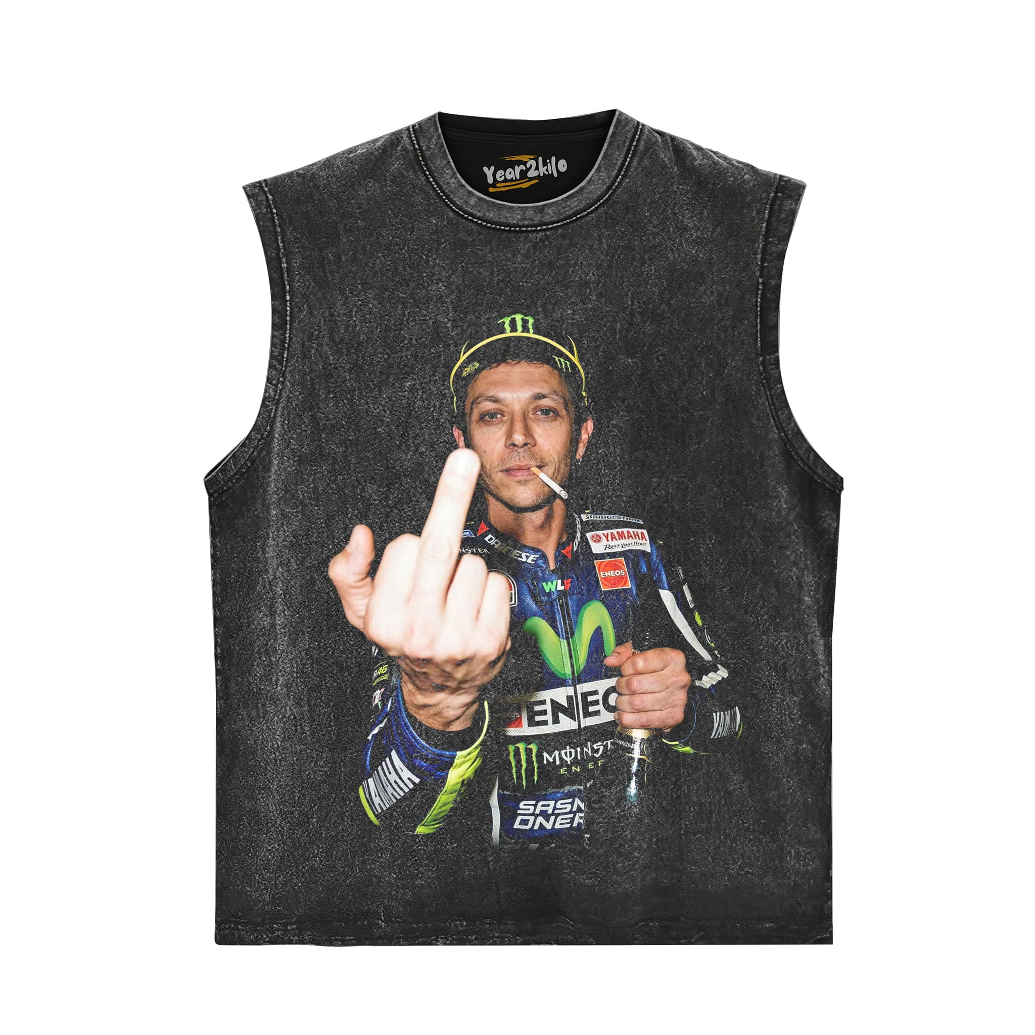 THE DOCTOR VALENTINO ROSSI #46 GOAT MOTO GP RETRO TANK TOP & TEE & LONG SLEEVE & LAYERED LS & HOODIE