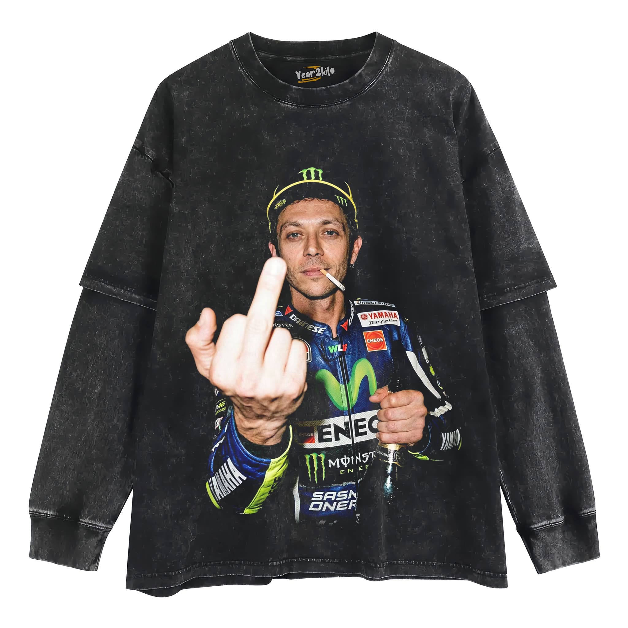 THE DOCTOR VALENTINO ROSSI #46 GOAT MOTO GP RETRO TANK TOP & TEE & LONG SLEEVE & LAYERED LS & HOODIE