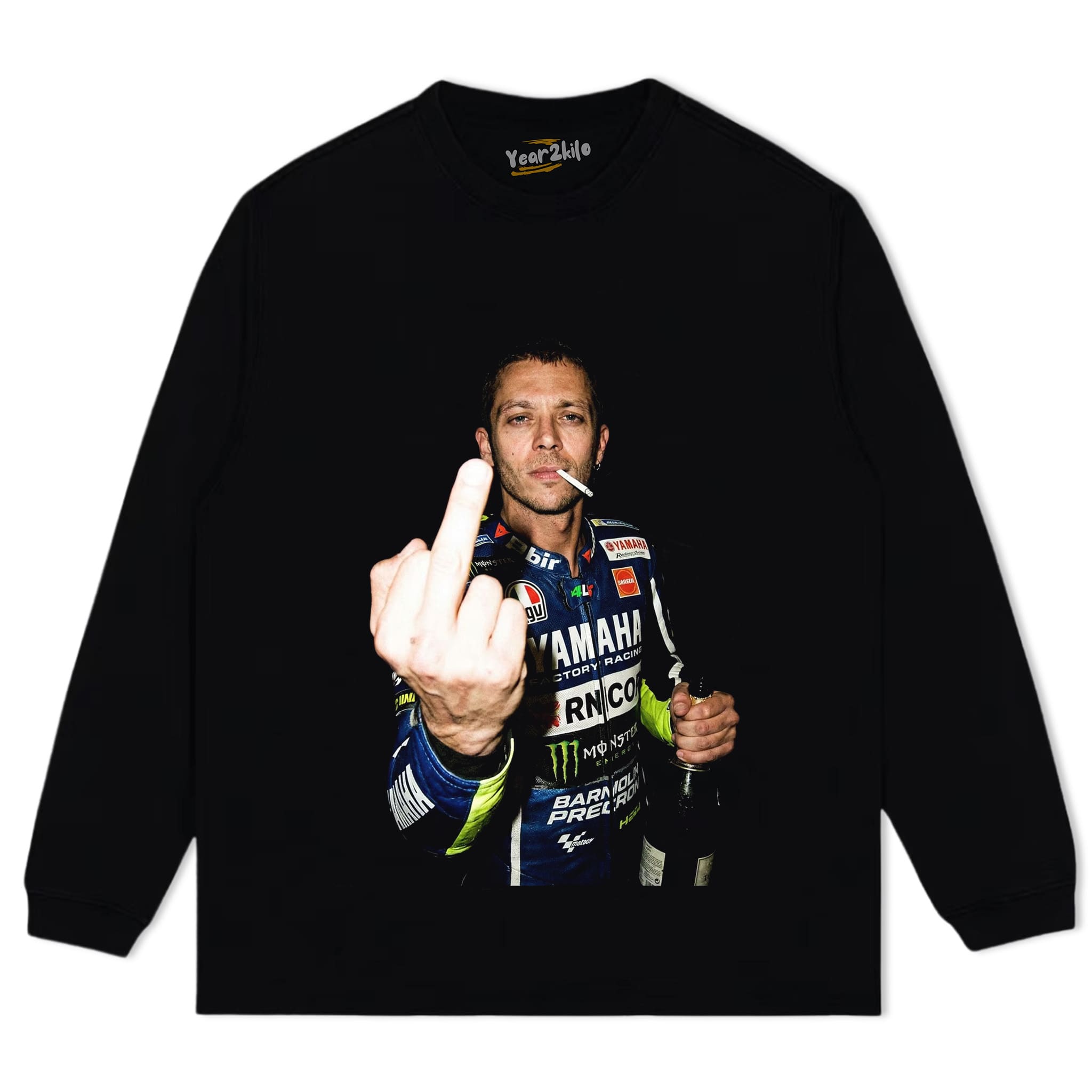 THE DOCTOR VALENTINO ROSSI #46 GOAT MOTO GP RETRO V1 TANK TOP & TEE & LONG SLEEVE & LAYERED LS & HOODIE