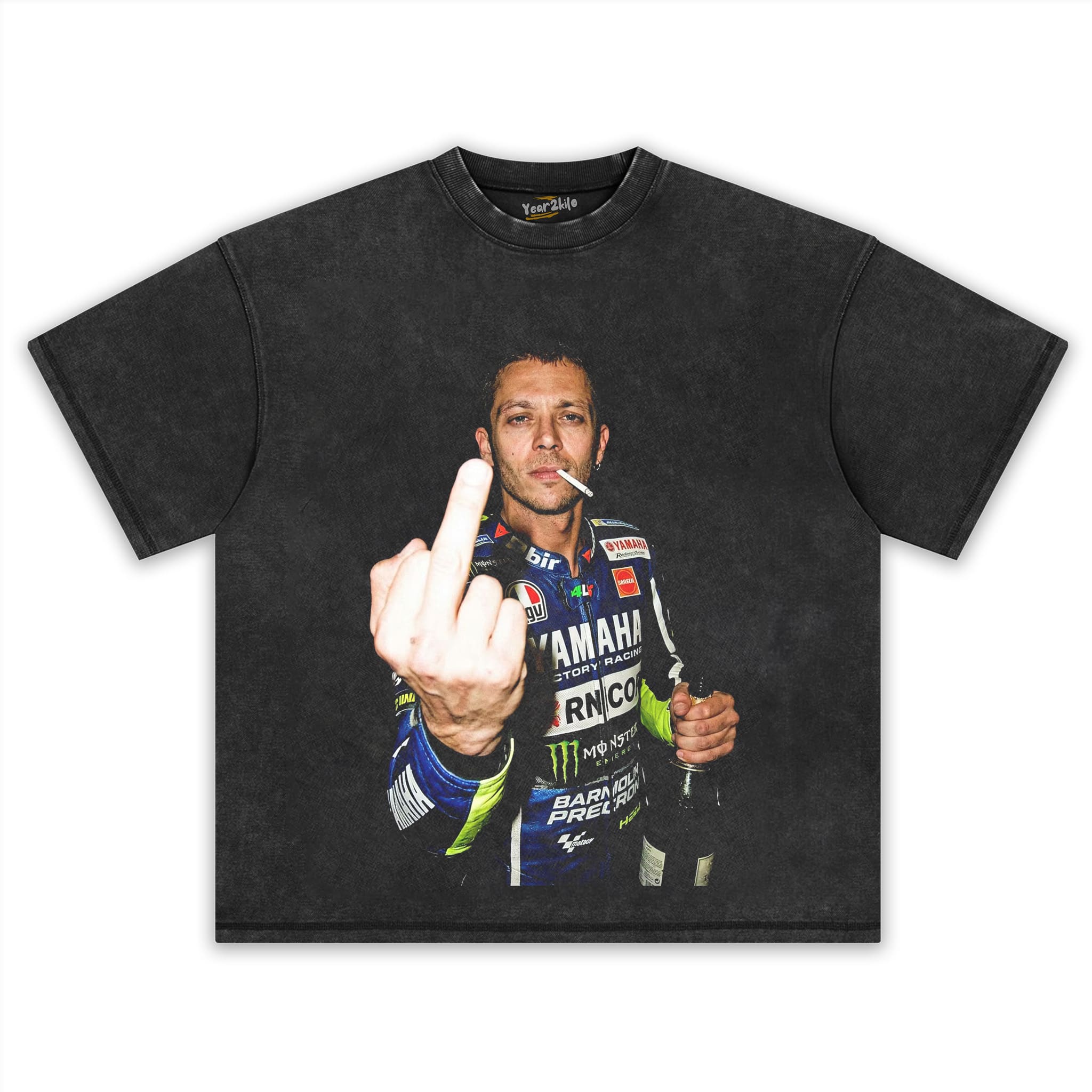 THE DOCTOR VALENTINO ROSSI #46 GOAT MOTO GP RETRO V1 TANK TOP & TEE & LONG SLEEVE & LAYERED LS & HOODIE