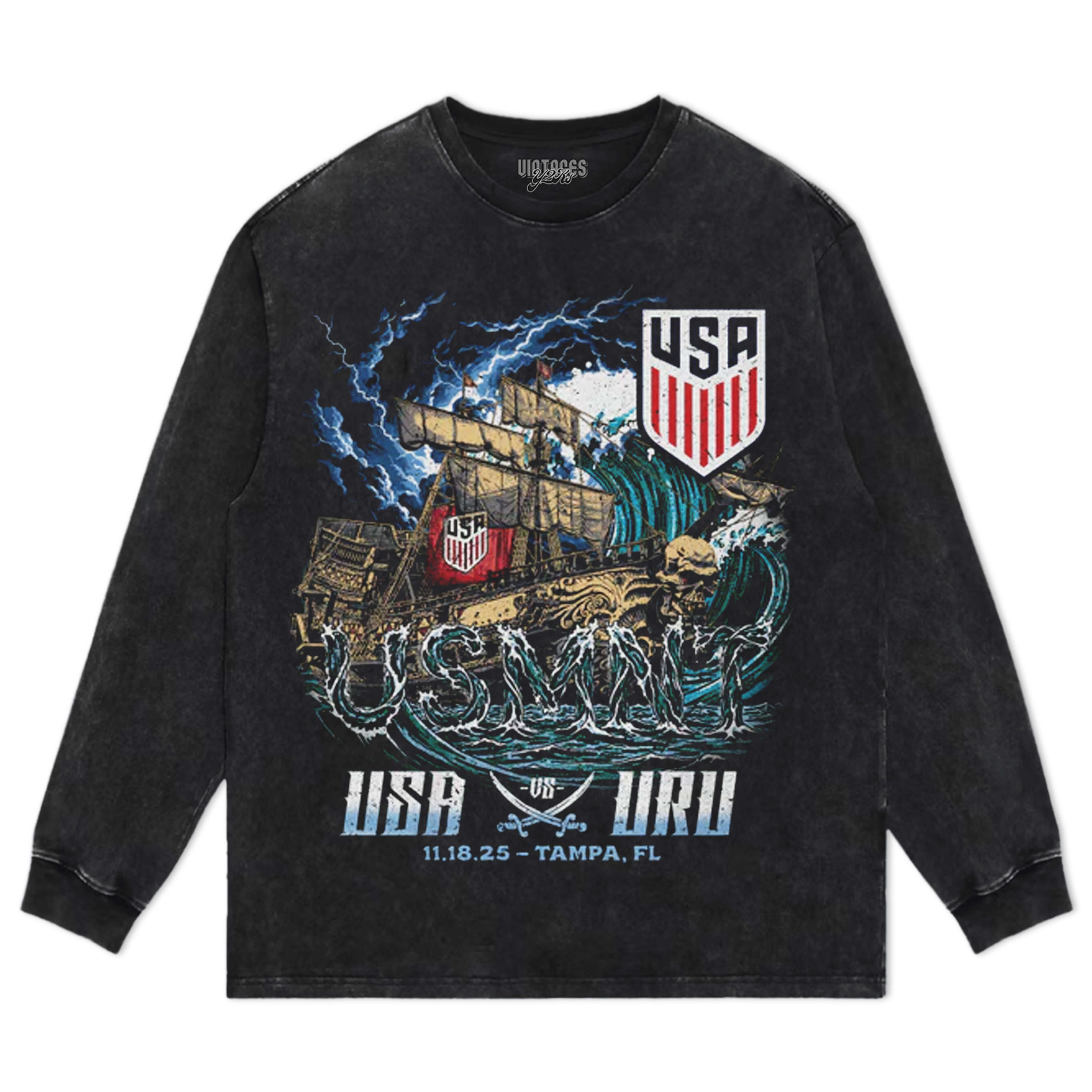 USMNT VS URUGUAY 2025 WHT TEE & LS & HOODIE