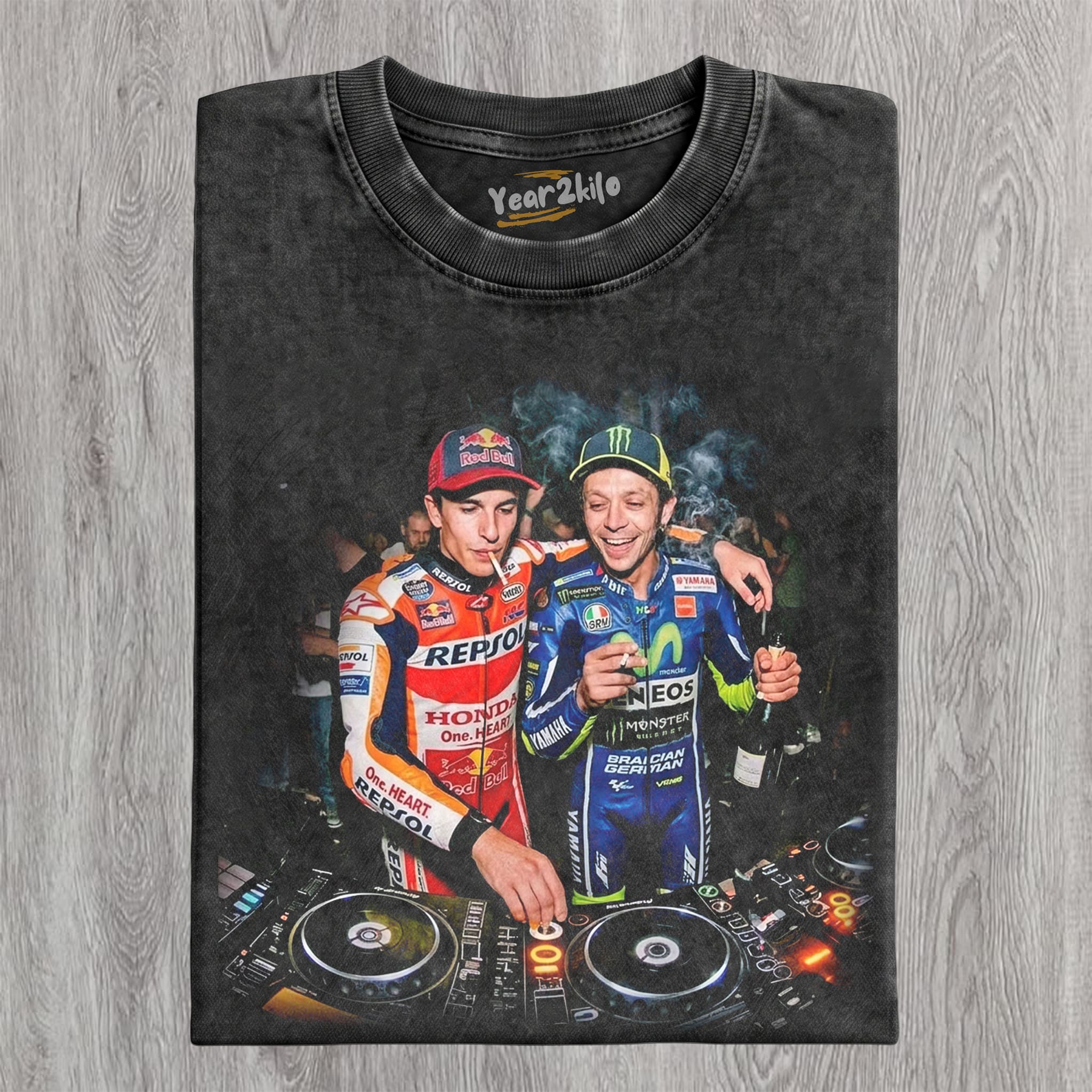 VALENTINO ROSSI & MARC MARQUEZ MOTO GP V2 TANK TOP & TEE & LONG SLEEVE & LAYERED LS & HOODIE