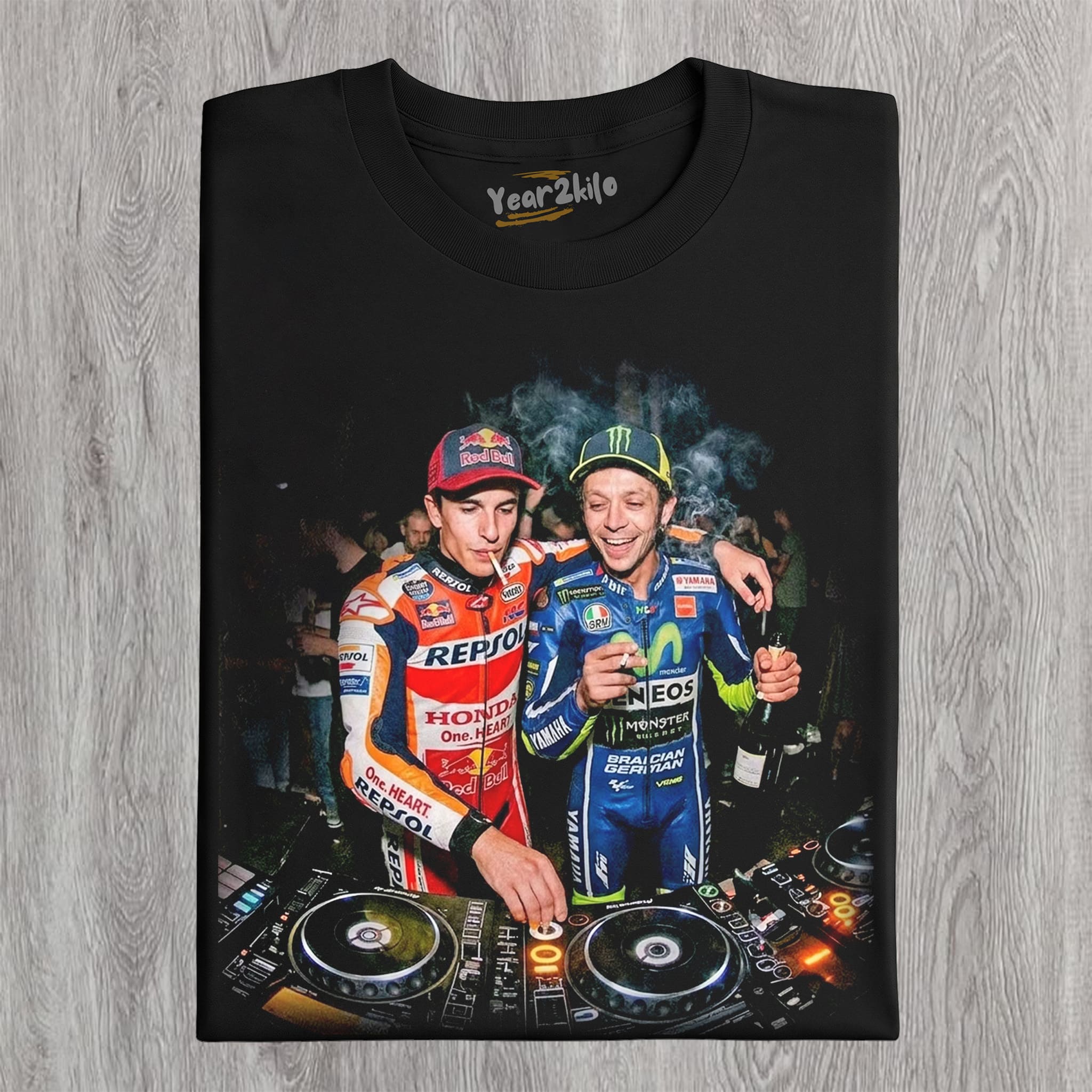 VALENTINO ROSSI & MARC MARQUEZ MOTO GP V2 TANK TOP & TEE & LONG SLEEVE & LAYERED LS & HOODIE