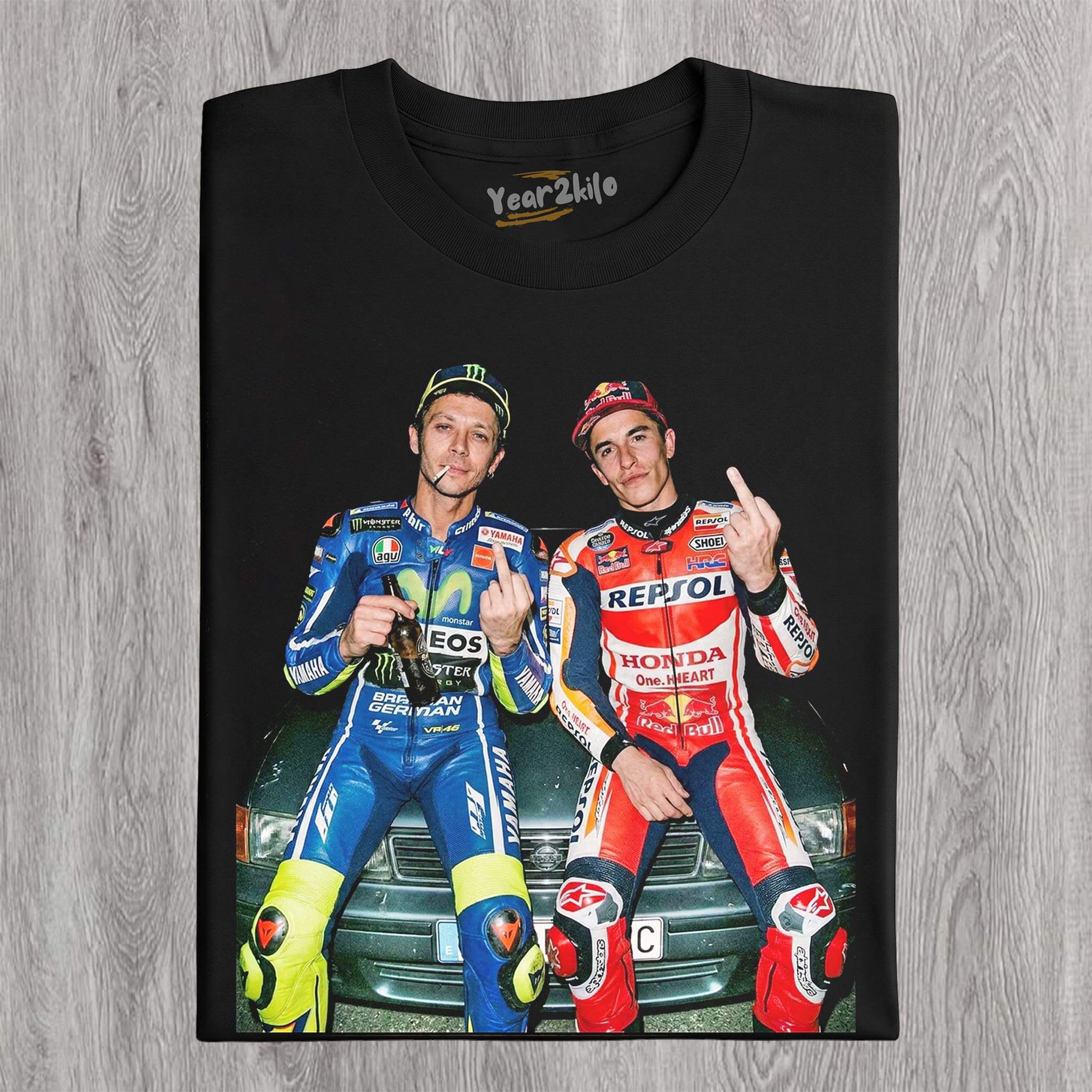 VALENTINO ROSSI & MARC MARQUEZ MOTO GP V3 TANK TOP & TEE & LONG SLEEVE & LAYERED LS & HOODIE