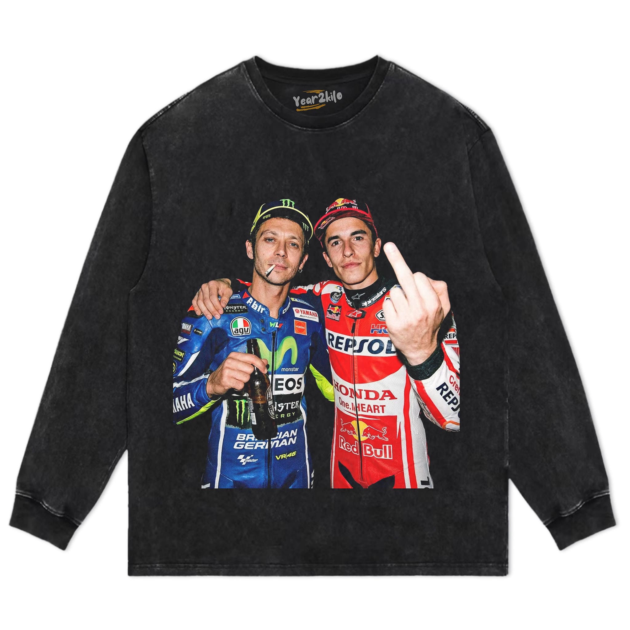 VALENTINO ROSSI & MARC MARQUEZ MOTO GP V11 TANK TOP & TEE & LONG SLEEVE & LAYERED LS & HOODIE