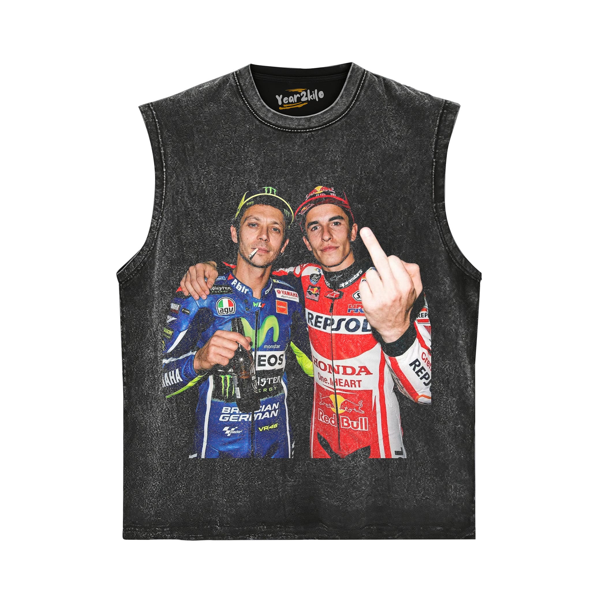 VALENTINO ROSSI & MARC MARQUEZ MOTO GP V11 TANK TOP & TEE & LONG SLEEVE & LAYERED LS & HOODIE