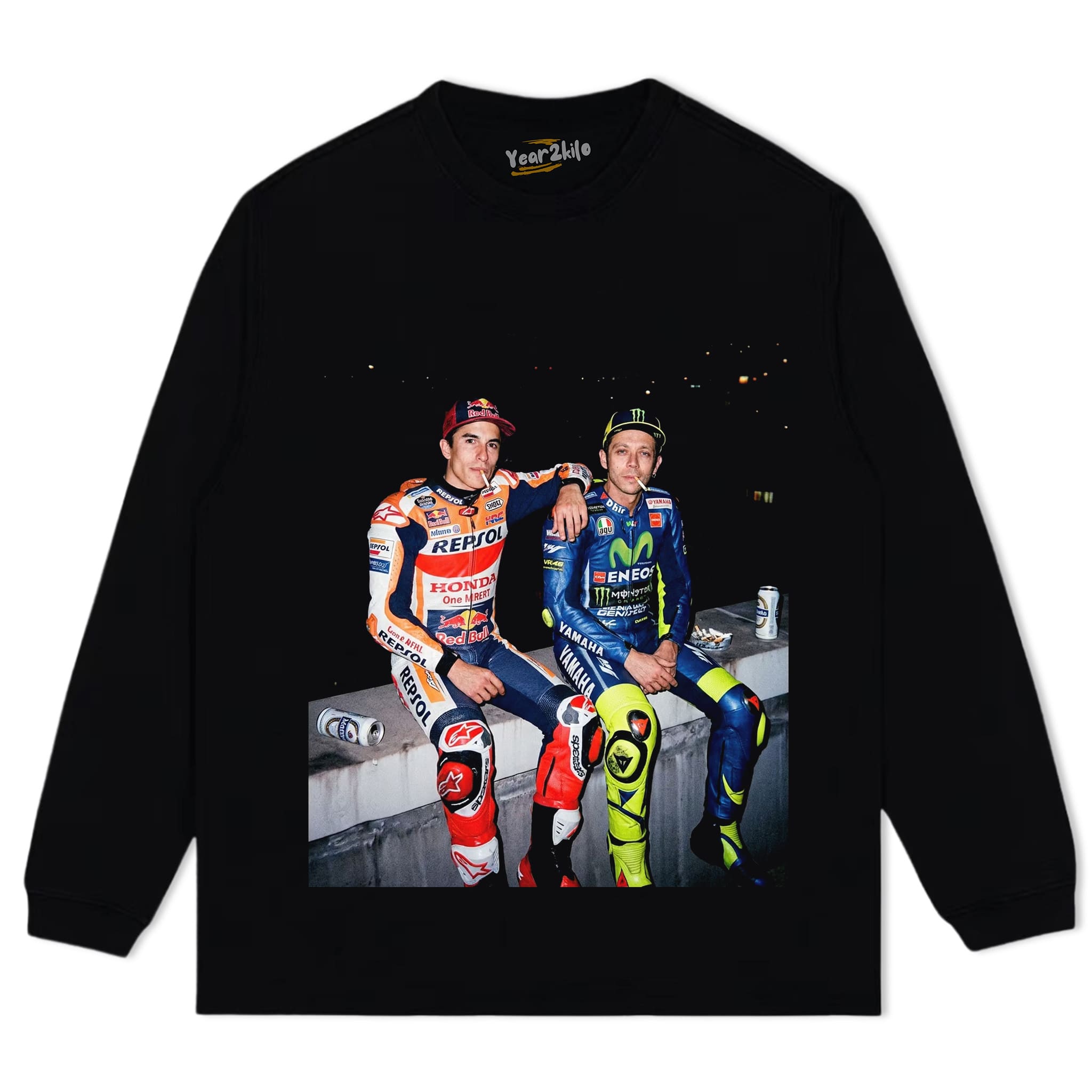 VALENTINO ROSSI & MARC MARQUEZ MOTO GP V1 TANK TOP & TEE & LONG SLEEVE & LAYERED LS & HOODIE