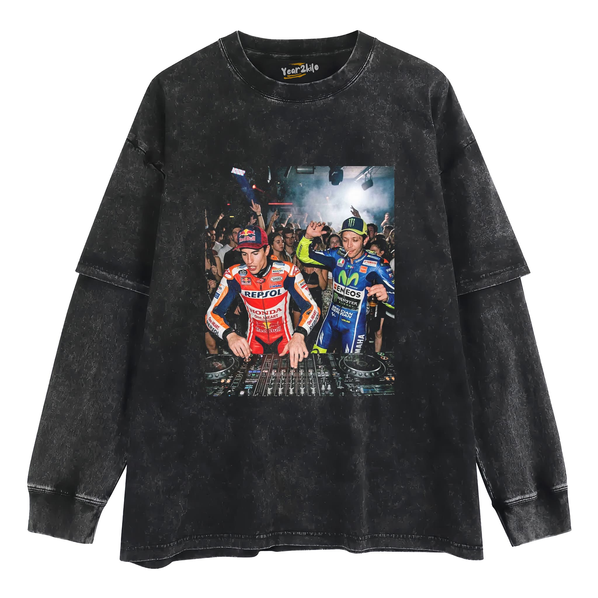 VALENTINO ROSSI & MARC MARQUEZ MOTO GP V0 TANK TOP & TEE & LONG SLEEVE & LAYERED LS & HOODIE