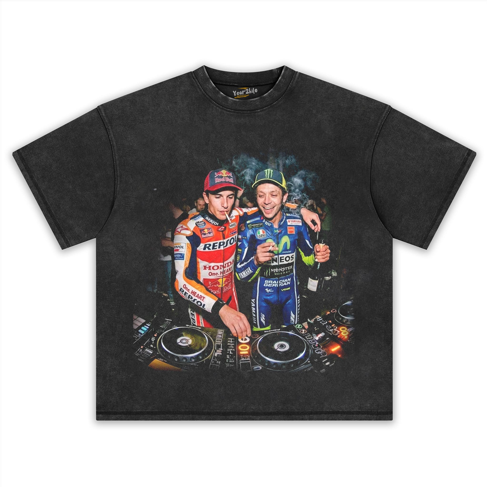 VALENTINO ROSSI & MARC MARQUEZ MOTO GP V2 TANK TOP & TEE & LONG SLEEVE & LAYERED LS & HOODIE