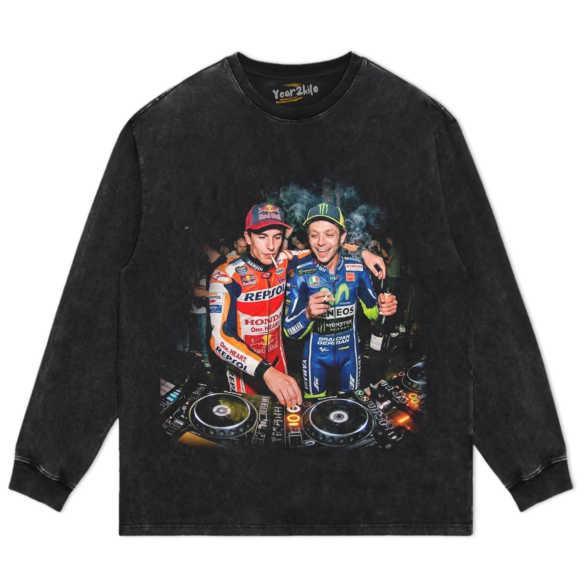 VALENTINO ROSSI & MARC MARQUEZ MOTO GP V2 TANK TOP & TEE & LONG SLEEVE & LAYERED LS & HOODIE