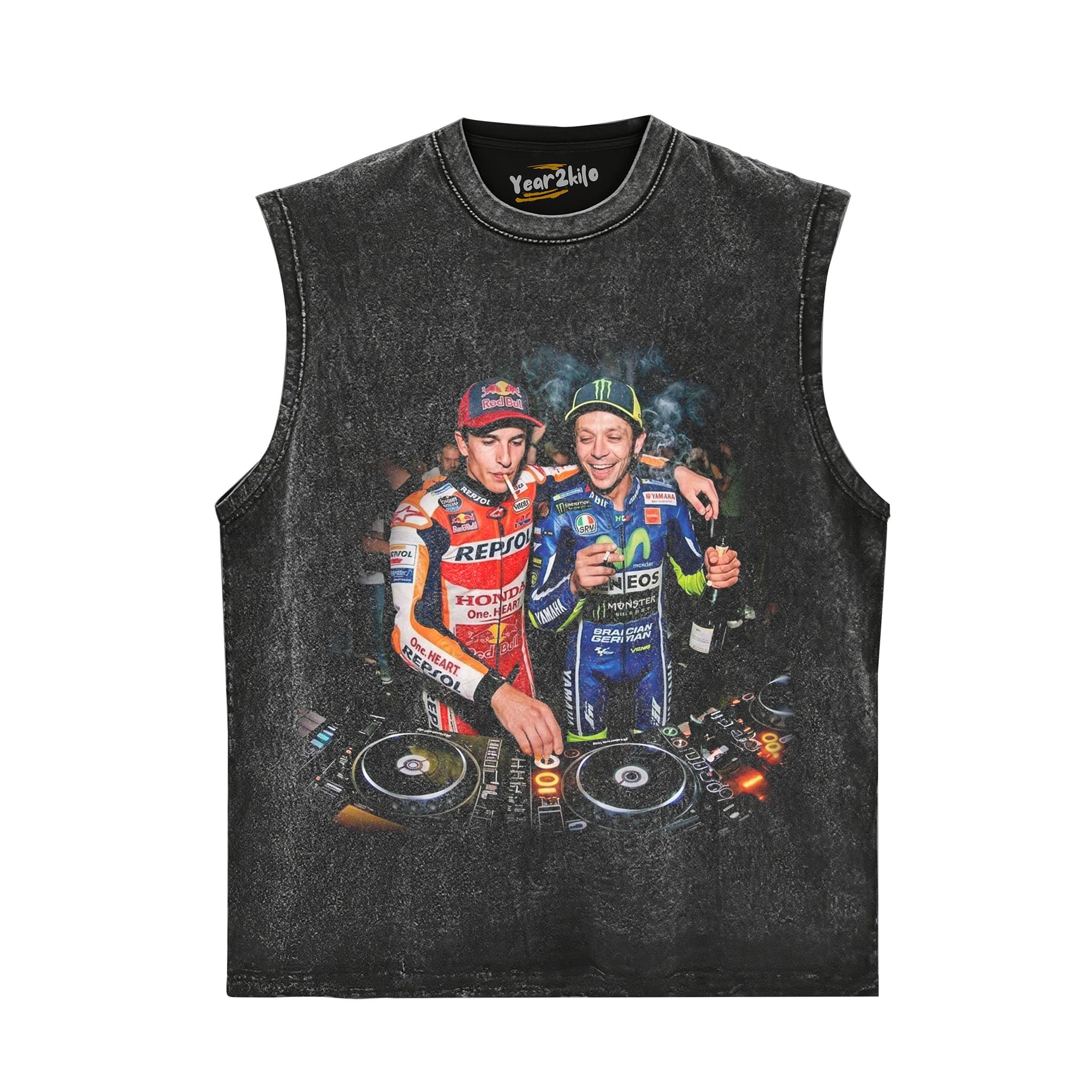 VALENTINO ROSSI & MARC MARQUEZ MOTO GP V2 TANK TOP & TEE & LONG SLEEVE & LAYERED LS & HOODIE