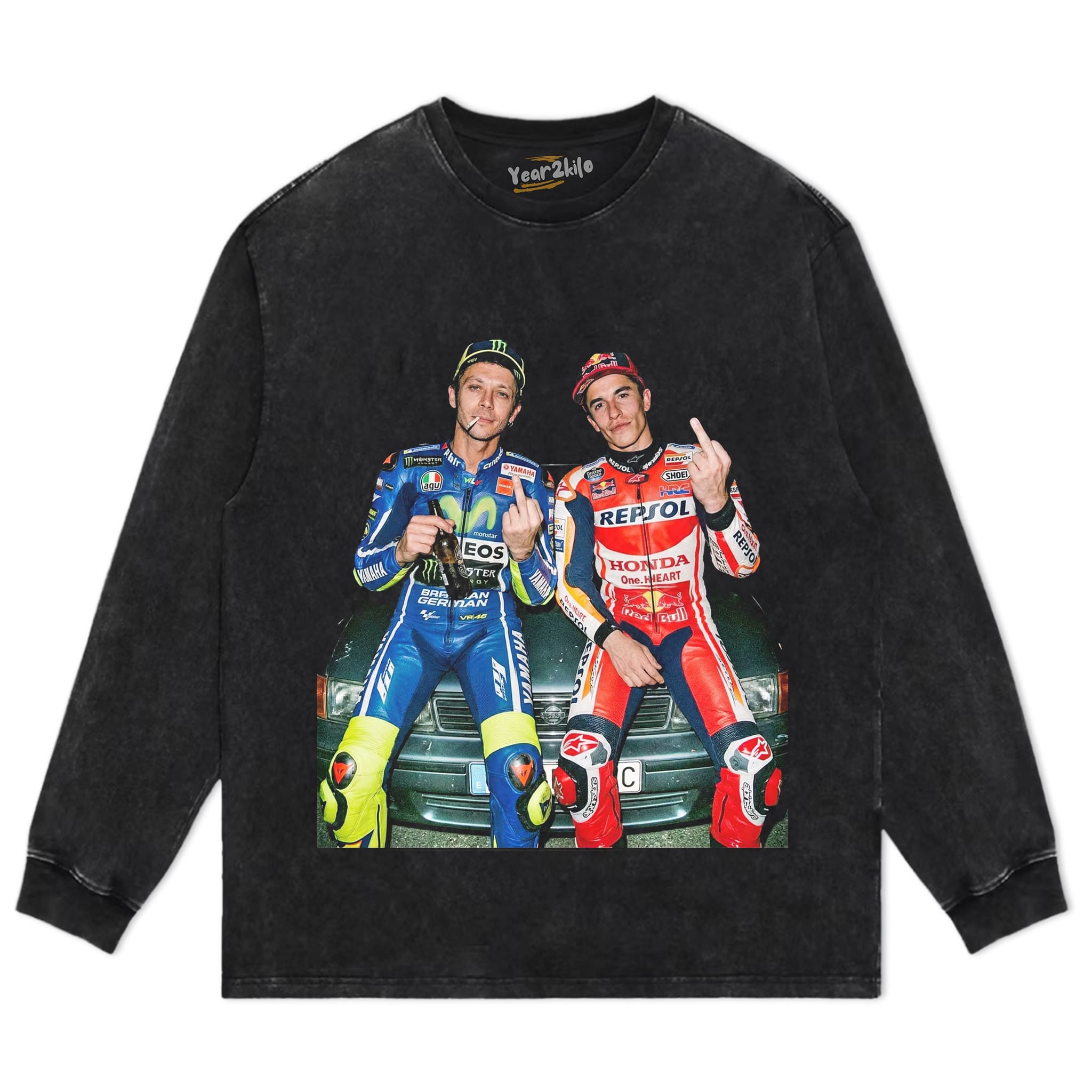 VALENTINO ROSSI & MARC MARQUEZ MOTO GP V3 TANK TOP & TEE & LONG SLEEVE & LAYERED LS & HOODIE