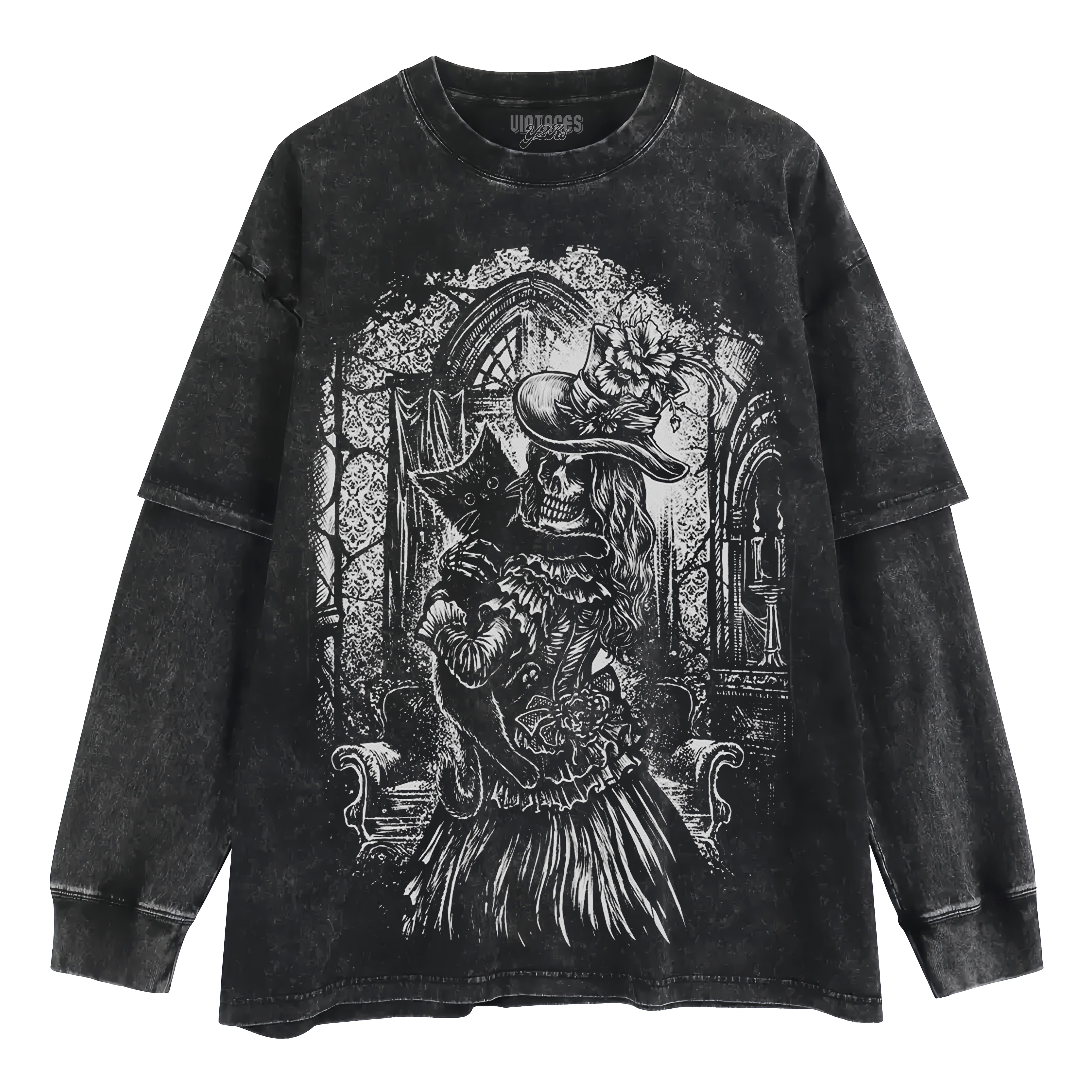 VICTORIAN CAT LADY LAYERED LONG SLEEVE