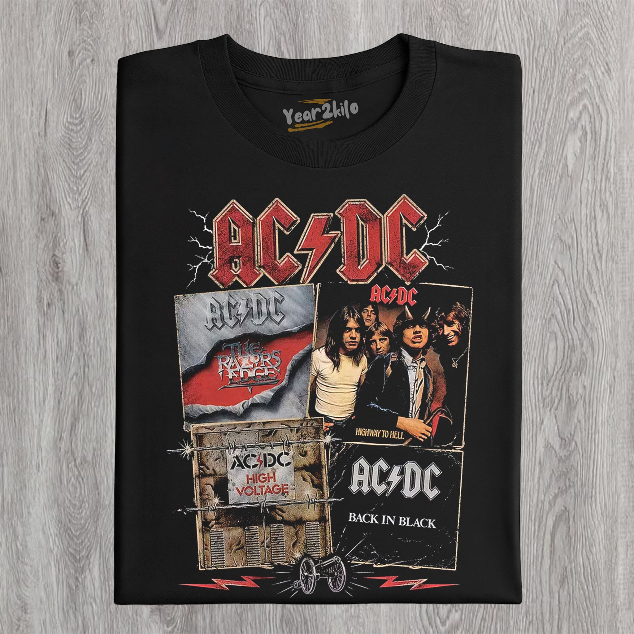 VINTAGE ACDC TANK TOP & TEE & LONG SLEEVE & LAYERED LS & HOODIE