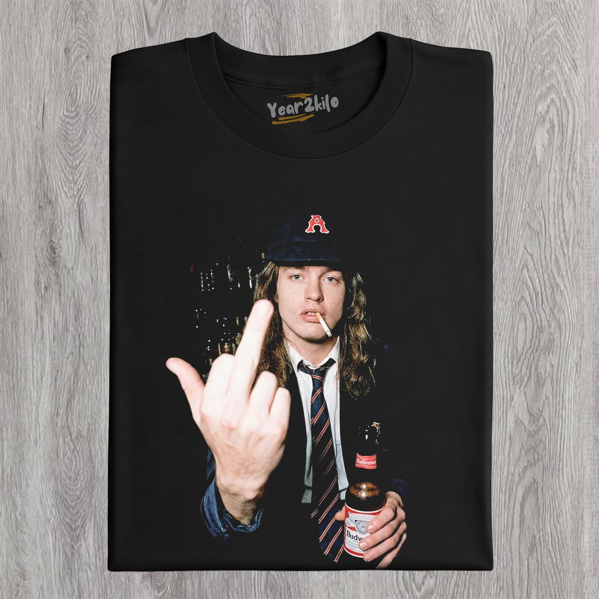VINTAGE ANGUS YOUNG TANK TOP & TEE & LONG SLEEVE & LAYERED LS & HOODIE