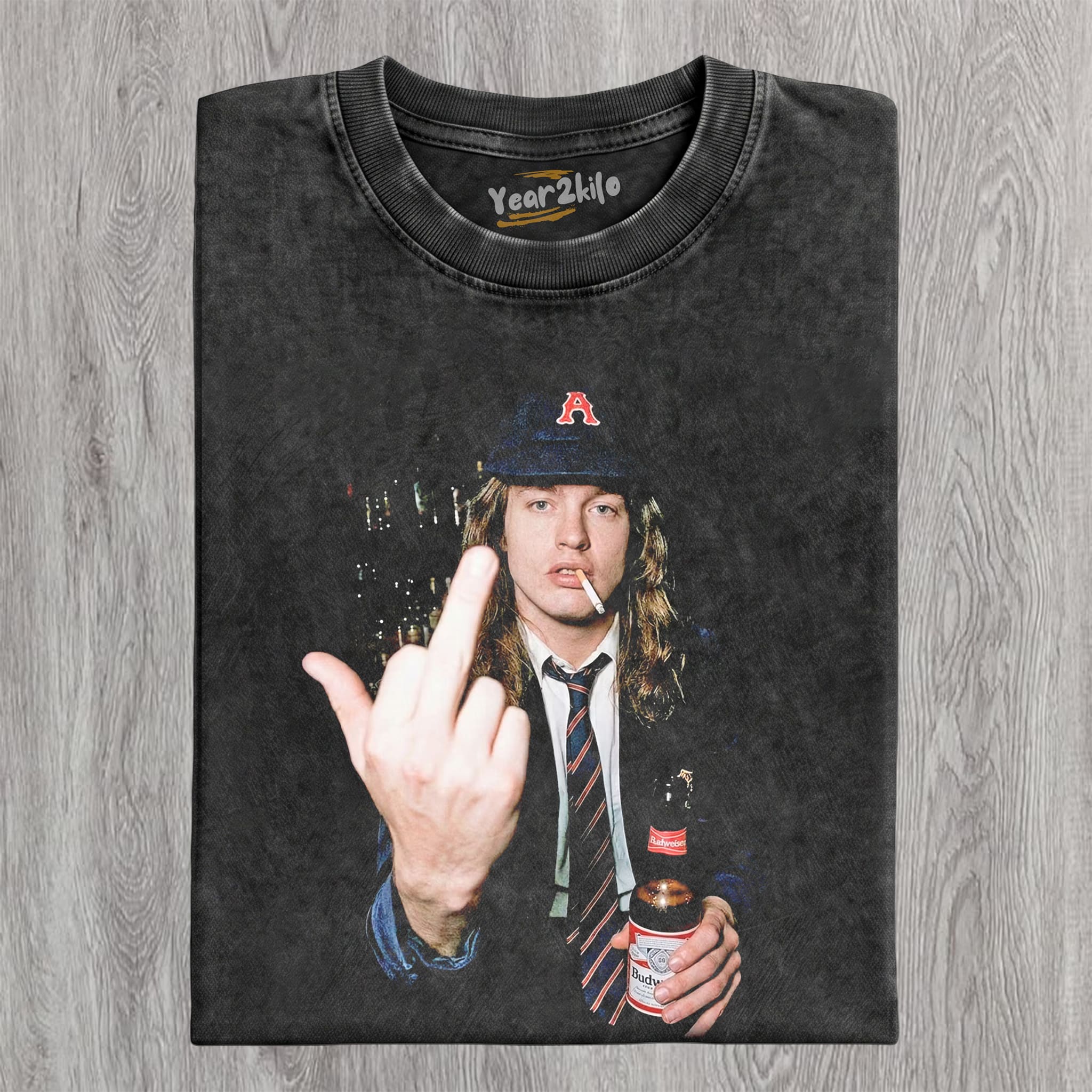 VINTAGE ANGUS YOUNG TANK TOP & TEE & LONG SLEEVE & LAYERED LS & HOODIE
