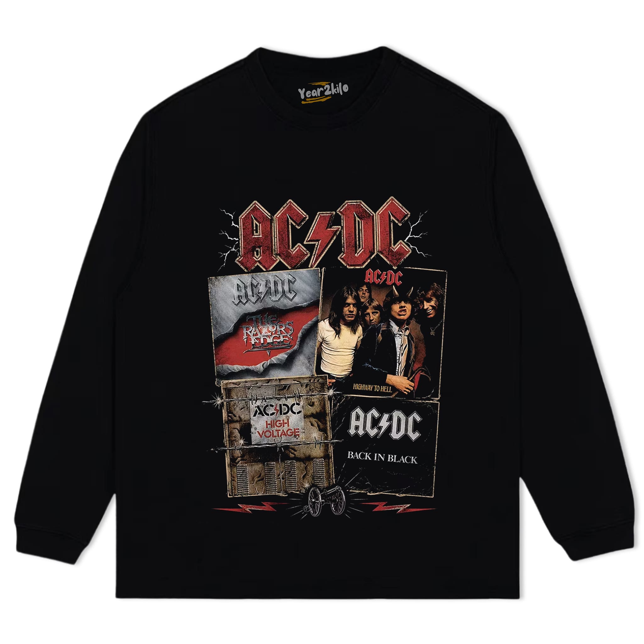 VINTAGE ACDC TANK TOP & TEE & LONG SLEEVE & LAYERED LS & HOODIE
