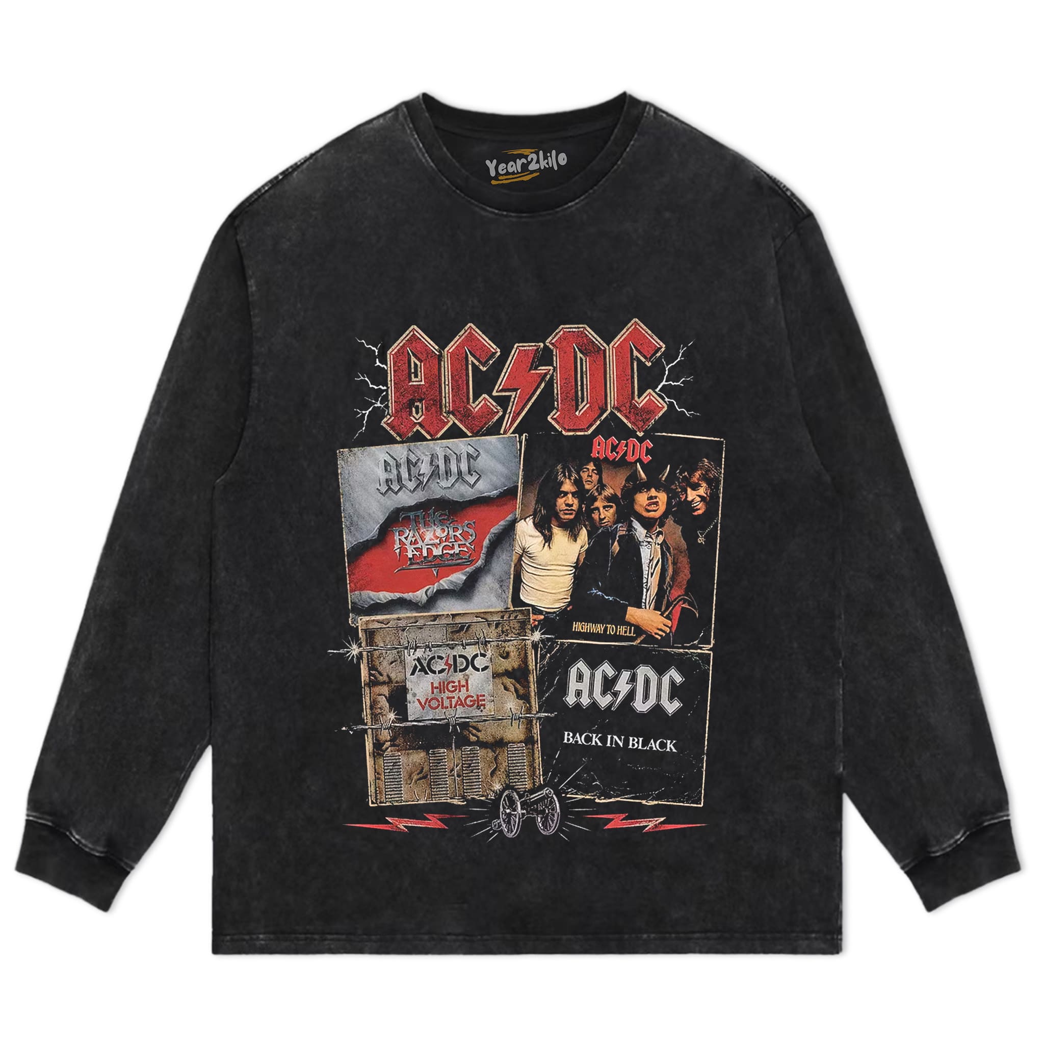 VINTAGE ACDC TANK TOP & TEE & LONG SLEEVE & LAYERED LS & HOODIE