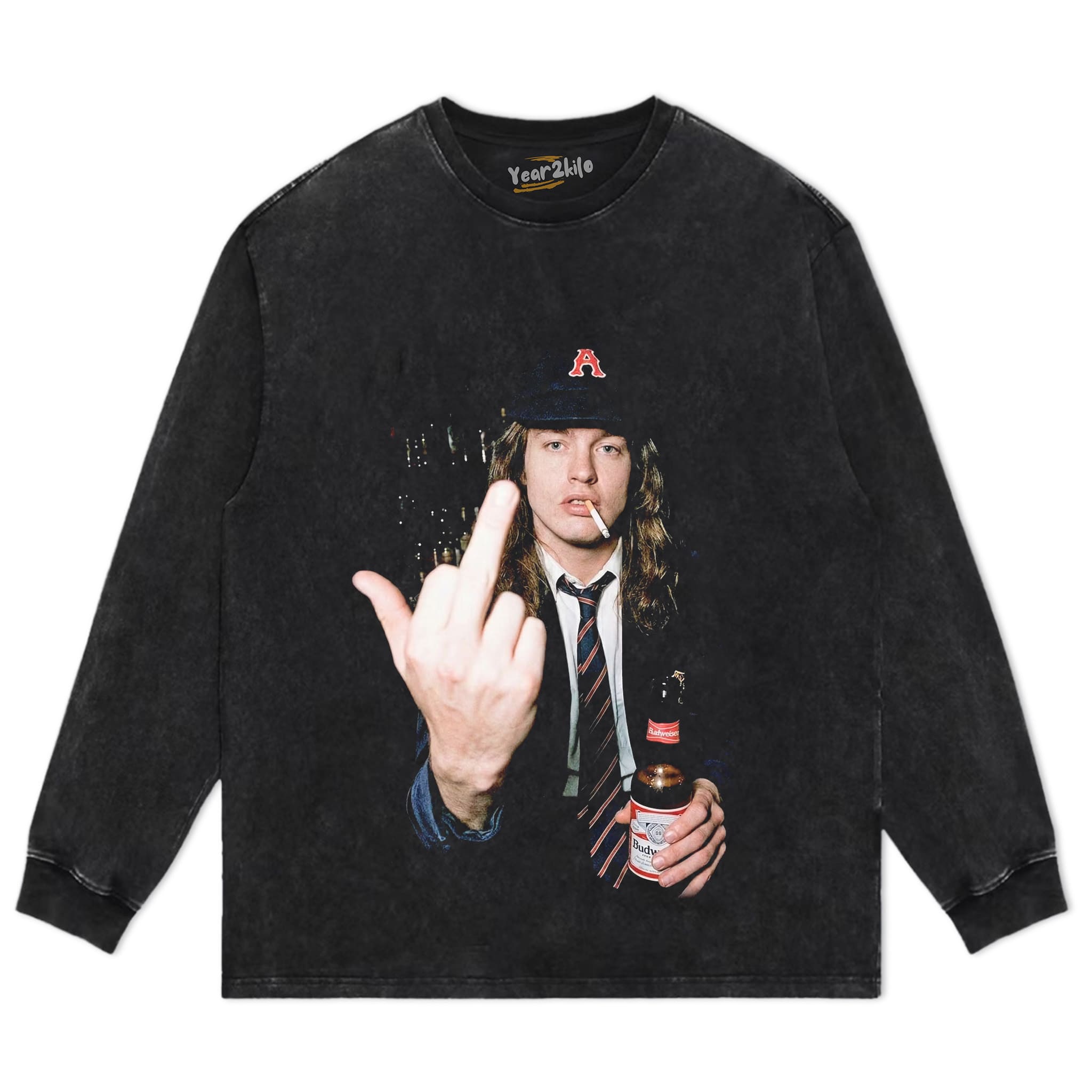 VINTAGE ANGUS YOUNG TANK TOP & TEE & LONG SLEEVE & LAYERED LS & HOODIE