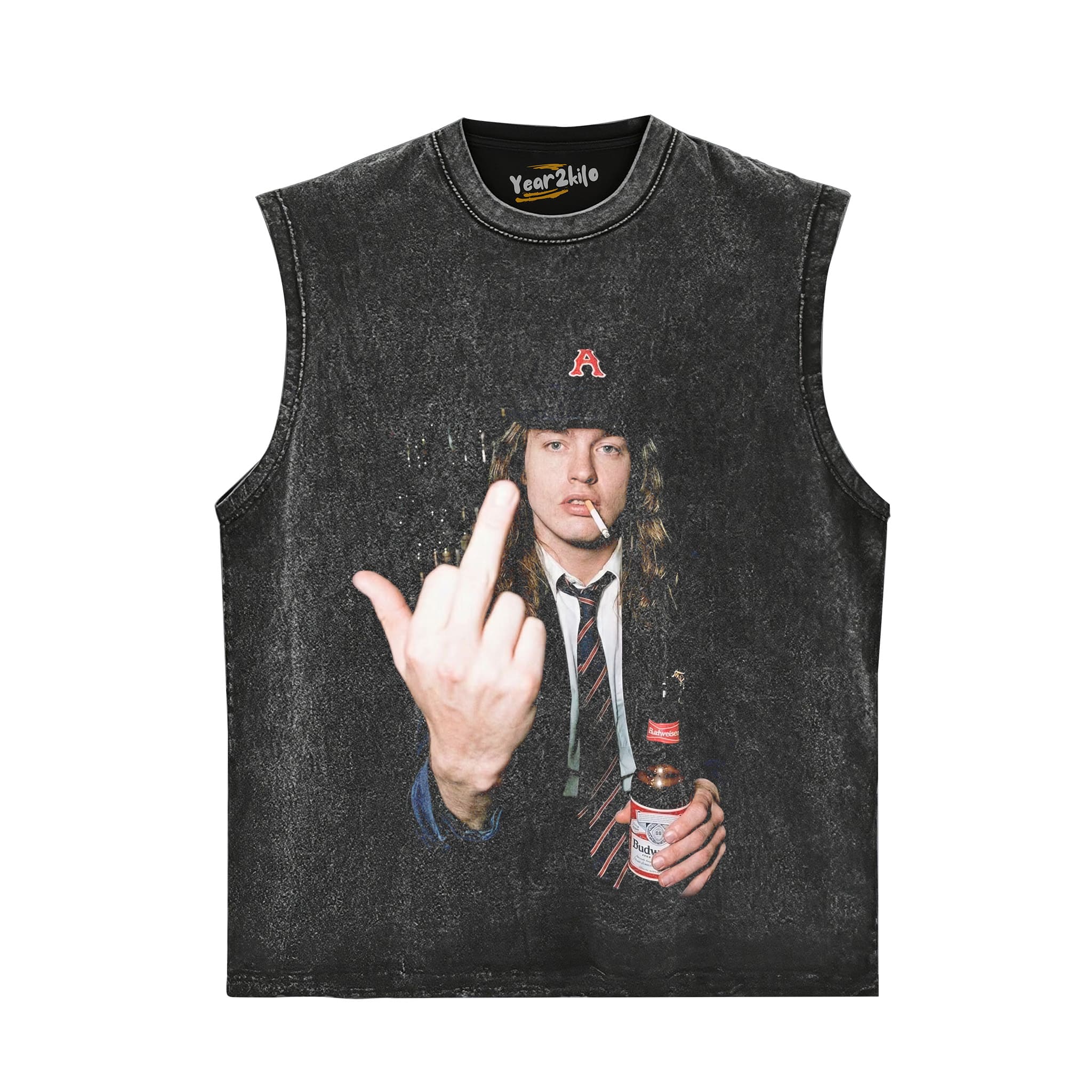 VINTAGE ANGUS YOUNG TANK TOP & TEE & LONG SLEEVE & LAYERED LS & HOODIE