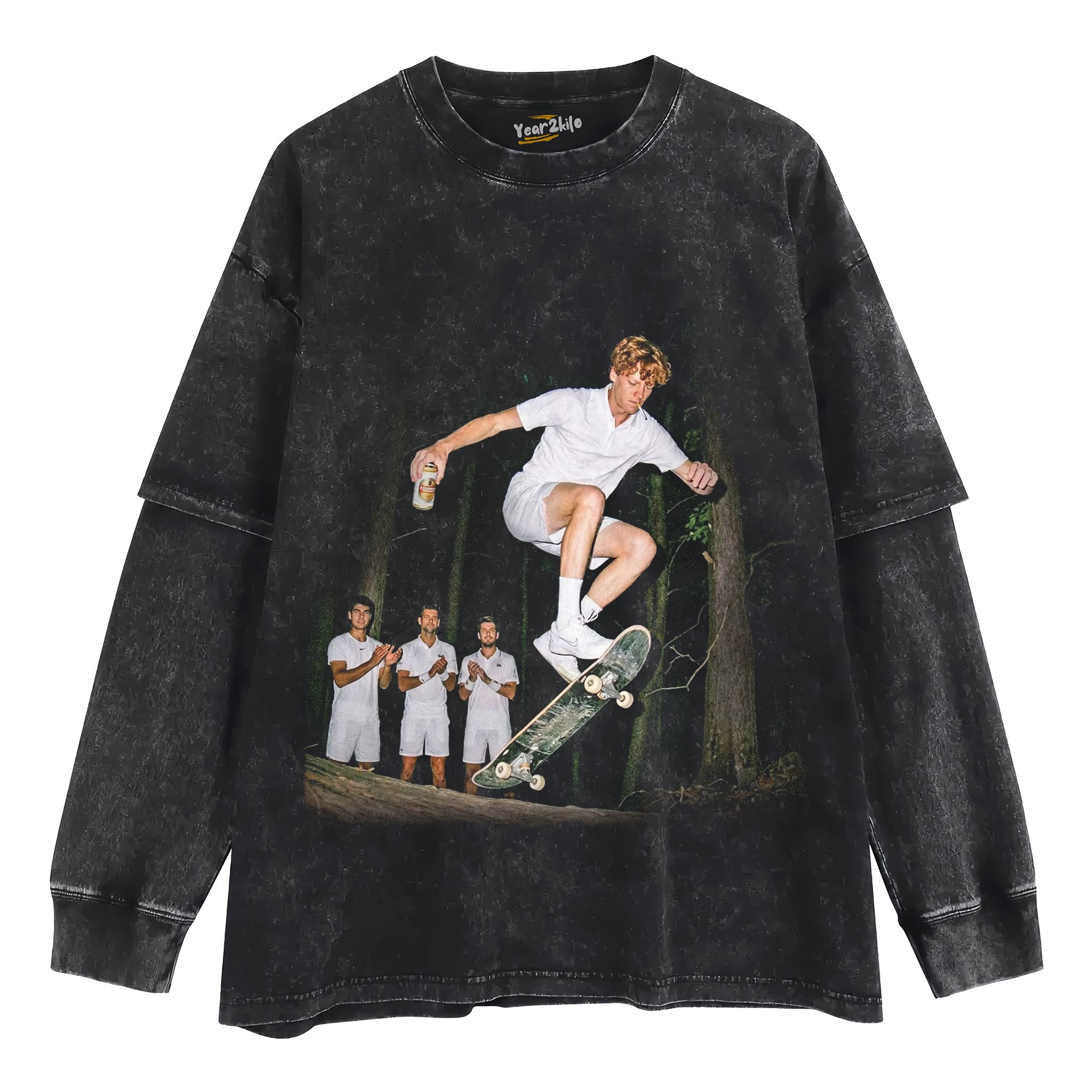 WIMBLEDON 2026 MEN'S SINGLES ITALY JANNIK SINNER FUNNY V1 TANK TOP & TEE & LONG SLEEVE & LAYERED LS & HOODIE